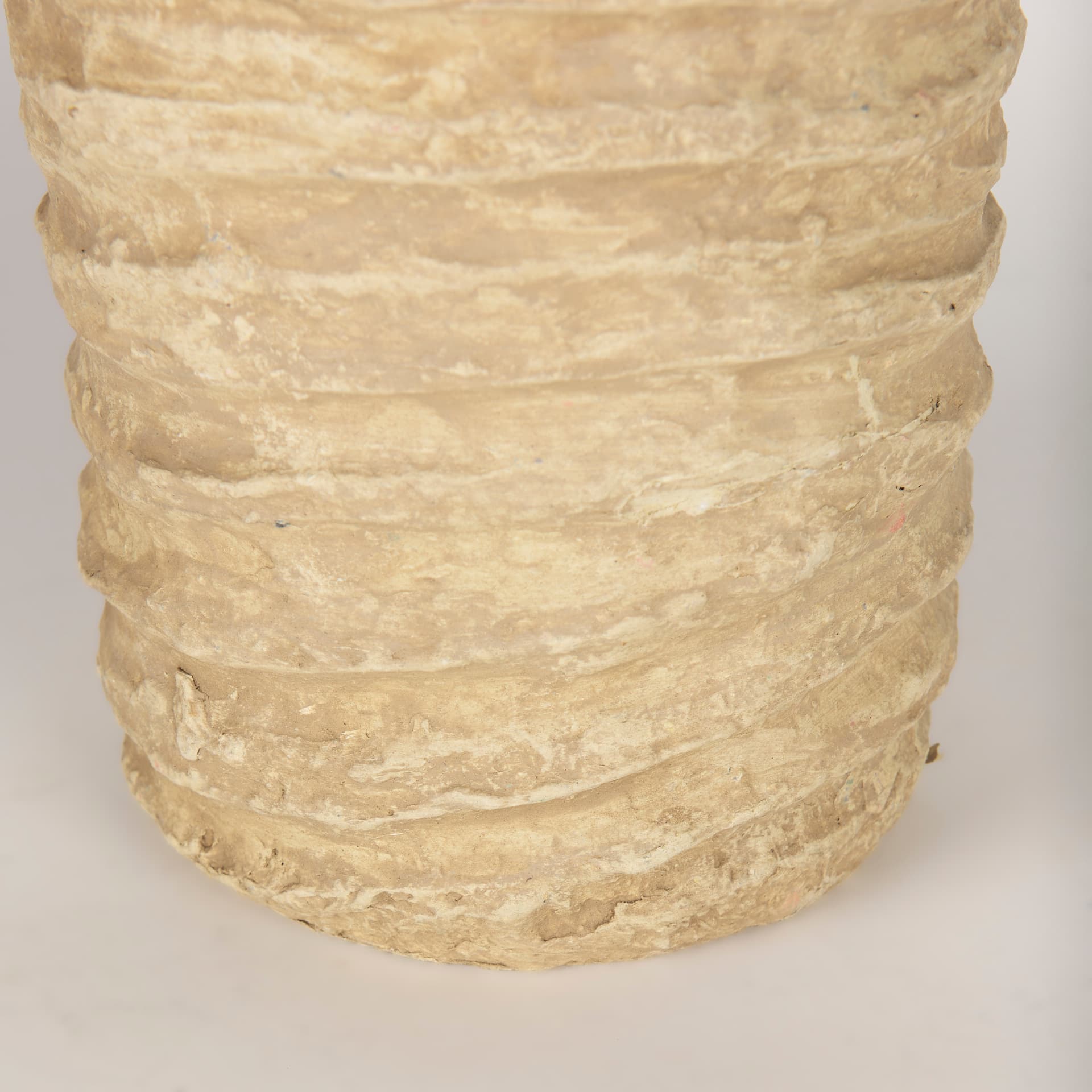 Kamli Large Beige Paper Mache Vase — product photograph