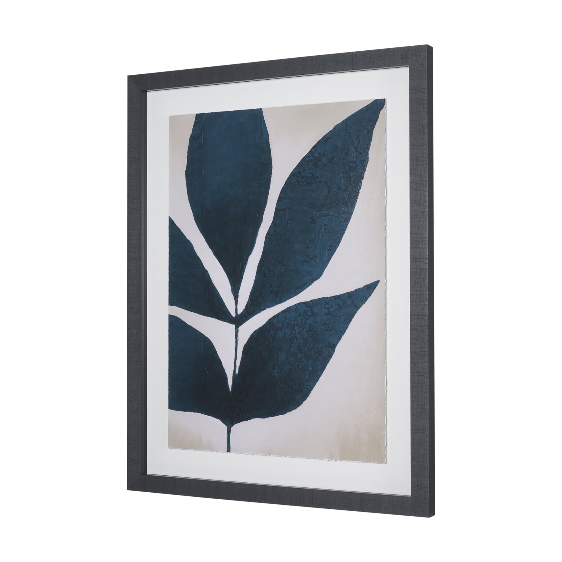 Dreamy Blues II by Stacy Daguiar Hand-Embellished Textured Framed Artwork Matted under Glass — product photograph