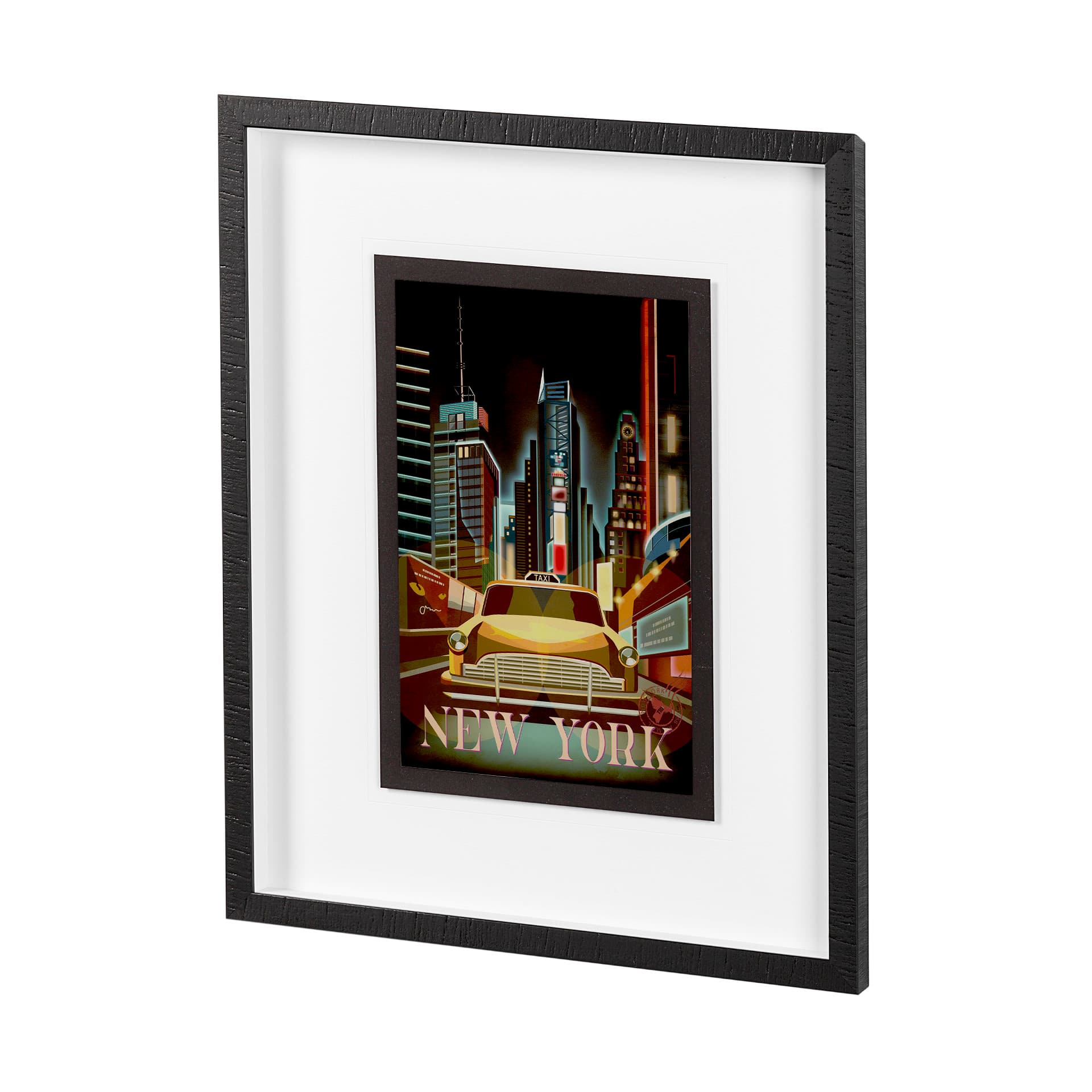 New York Go USA (M) by Mercana Studio a Framed Art Print Matted under Glass — product photograph