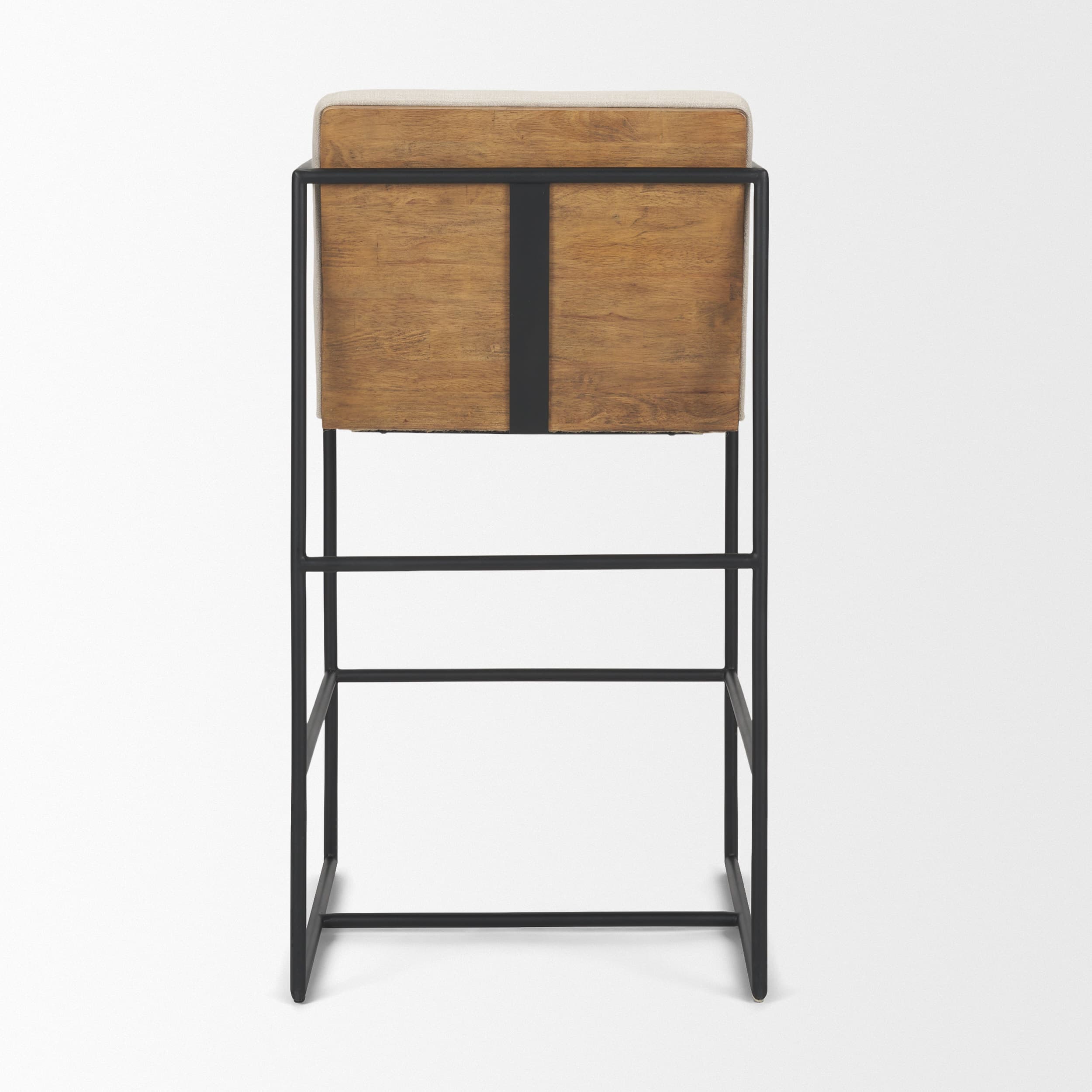 Stamford Backless 36.5in Seat Counter Stool | Beige Fabric w/ Metal — product photograph