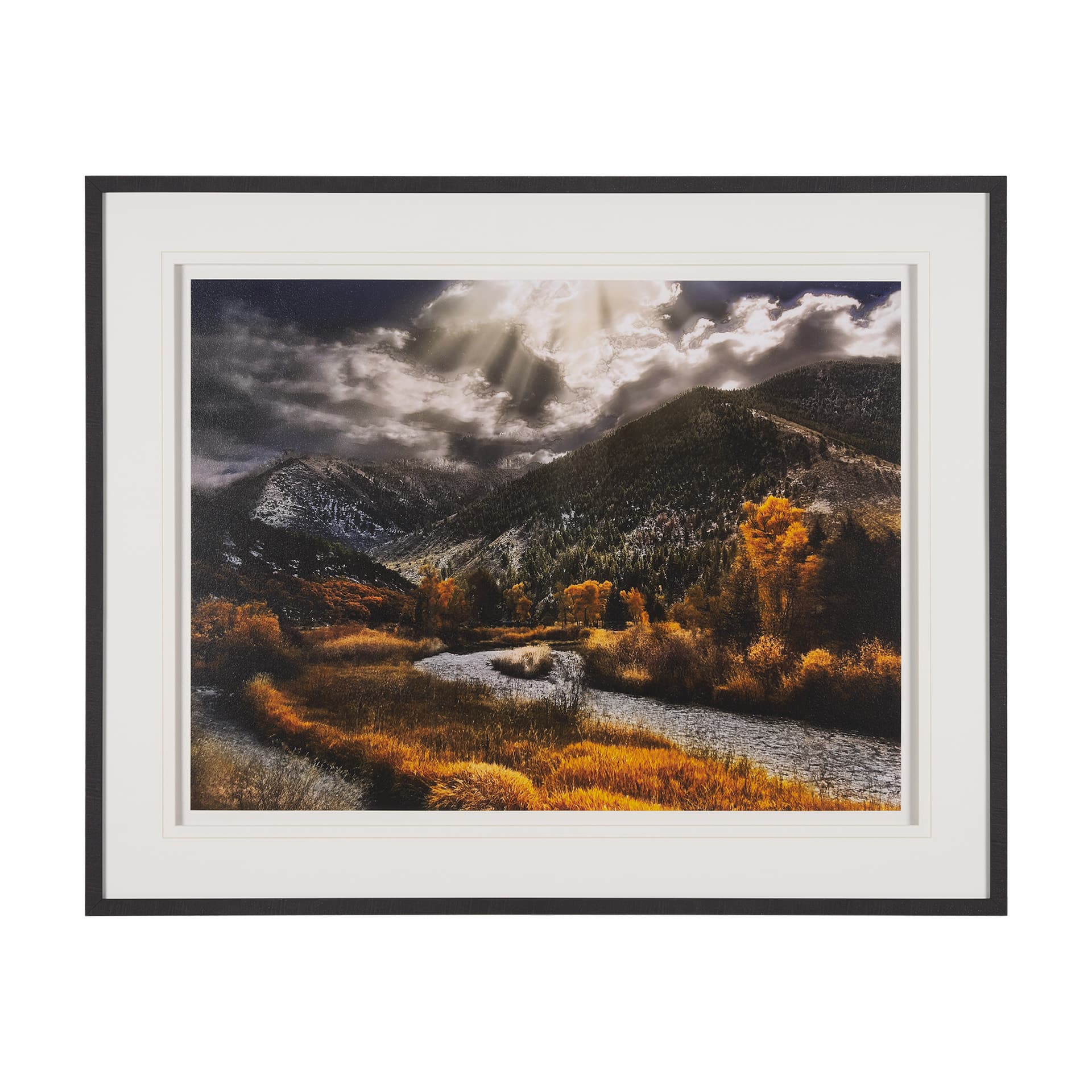 Summit Trail by Bobbie Goodrich a Hand Embellished Framed Photo Art Print Matted under Glass — product photograph