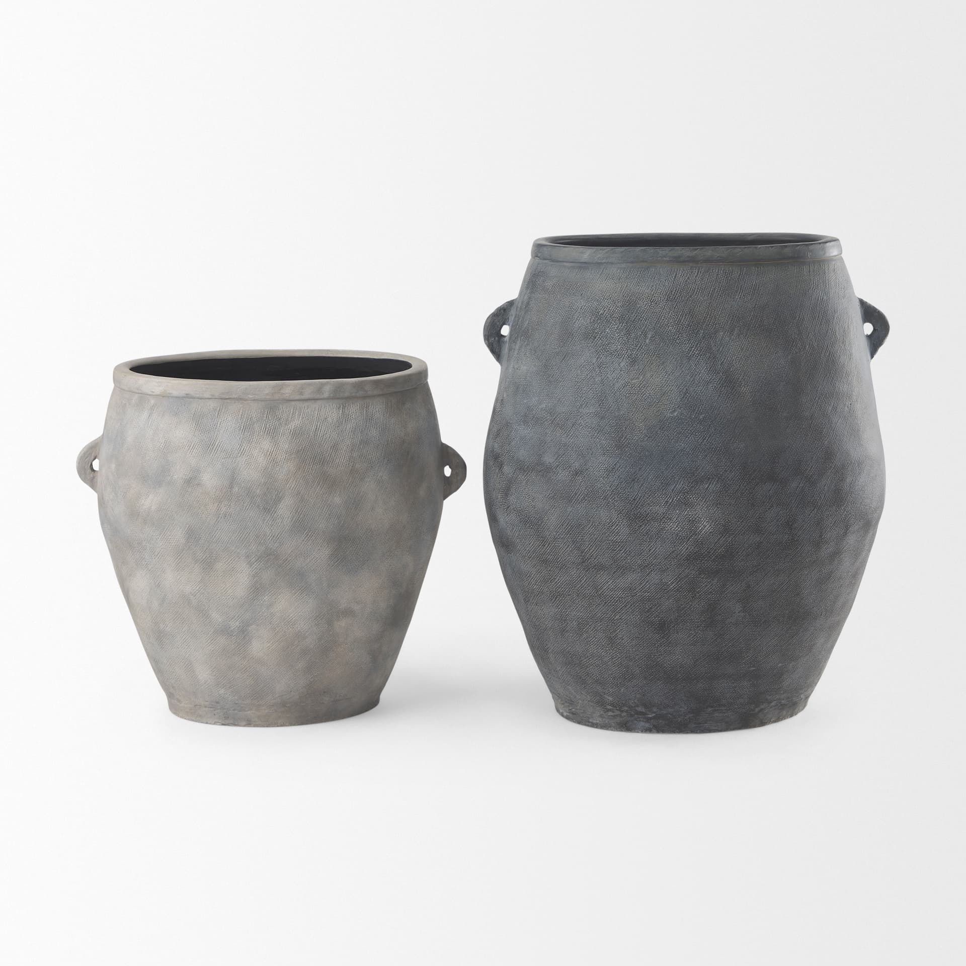 Zuma 27.2L x 20.5W x 31.9H Dark Gray Ceramic Floor Vase — product photograph