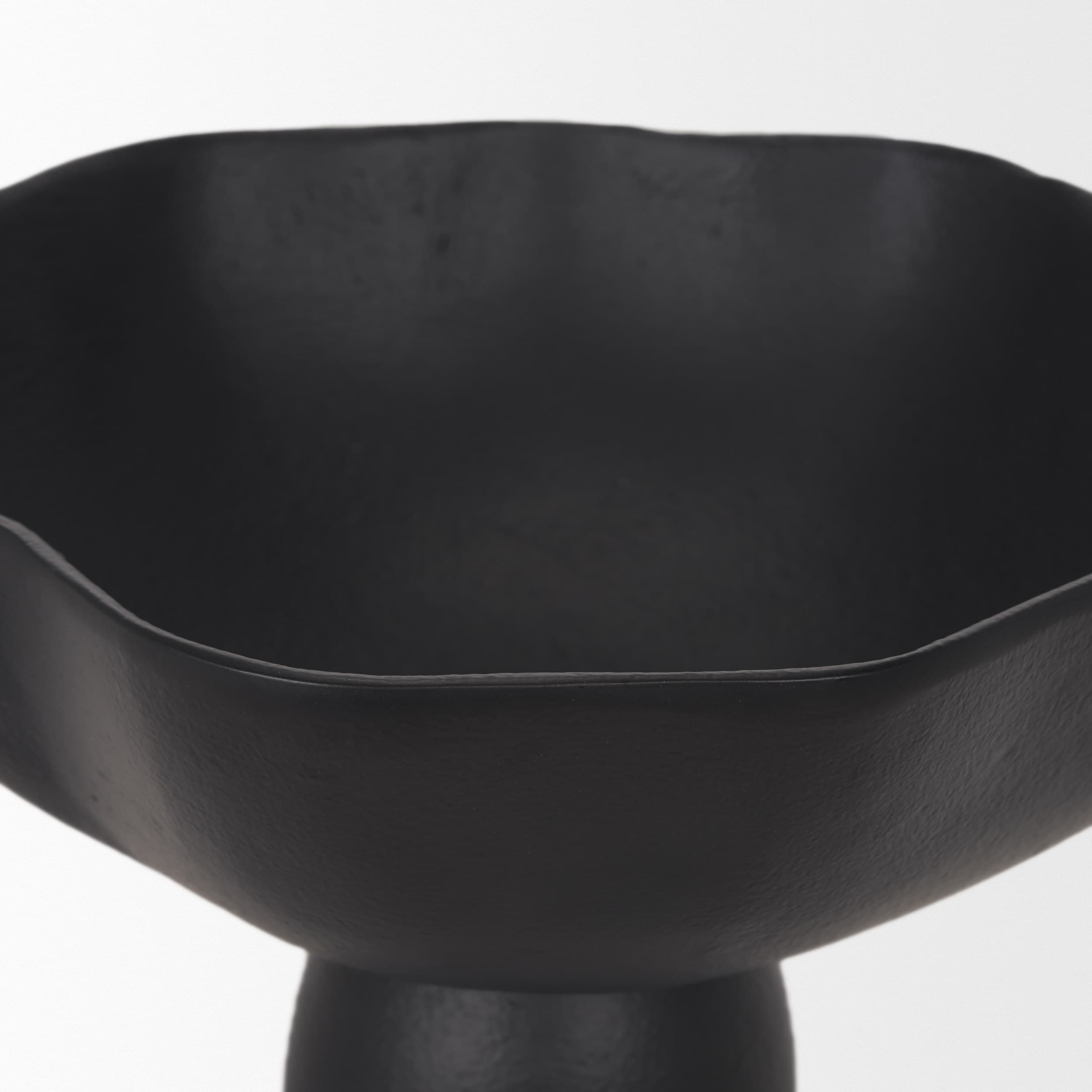 Radka Small Matte Black Metal Decorative Bowl — product photograph