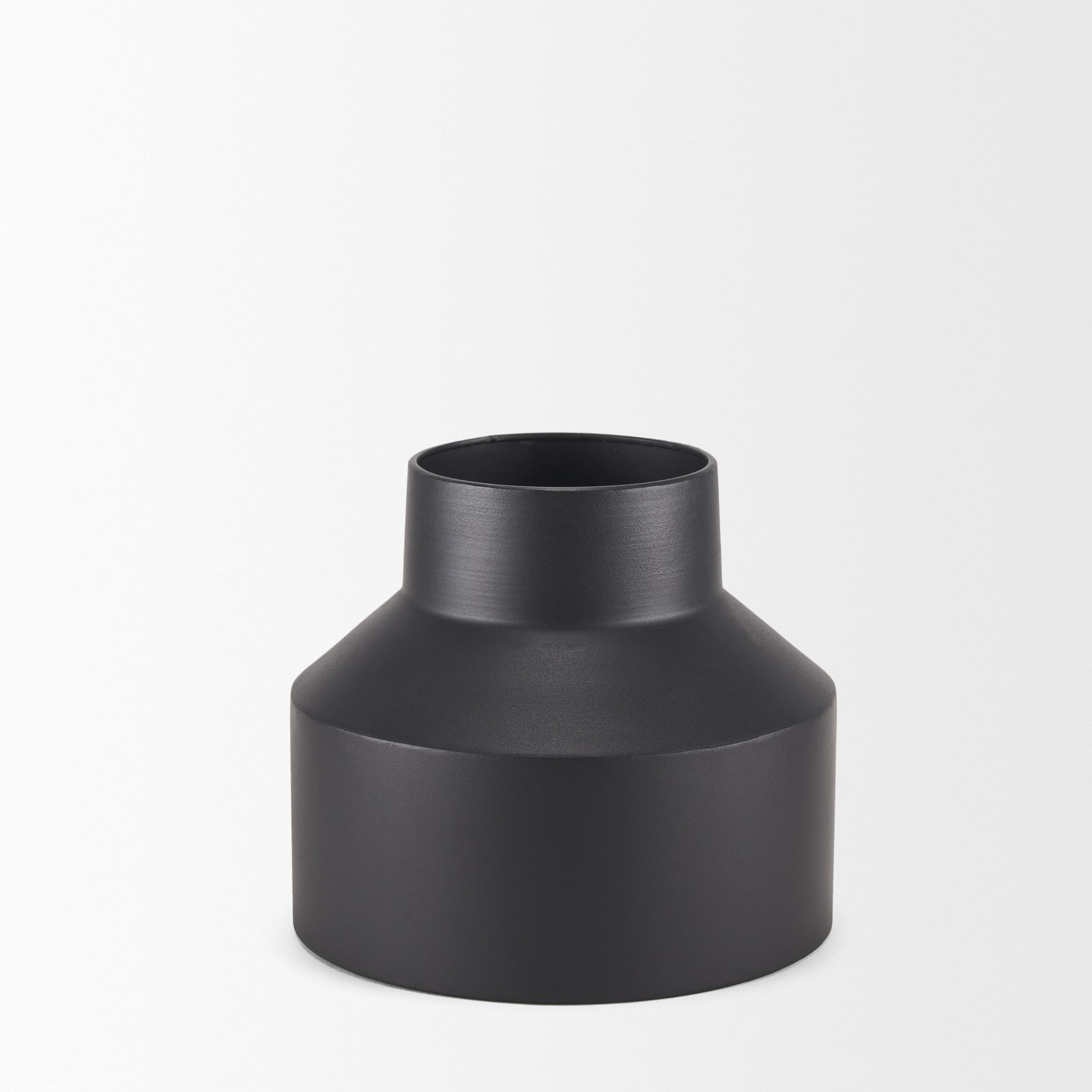 Tosca Medium Matte Black Metal Vase — product photograph