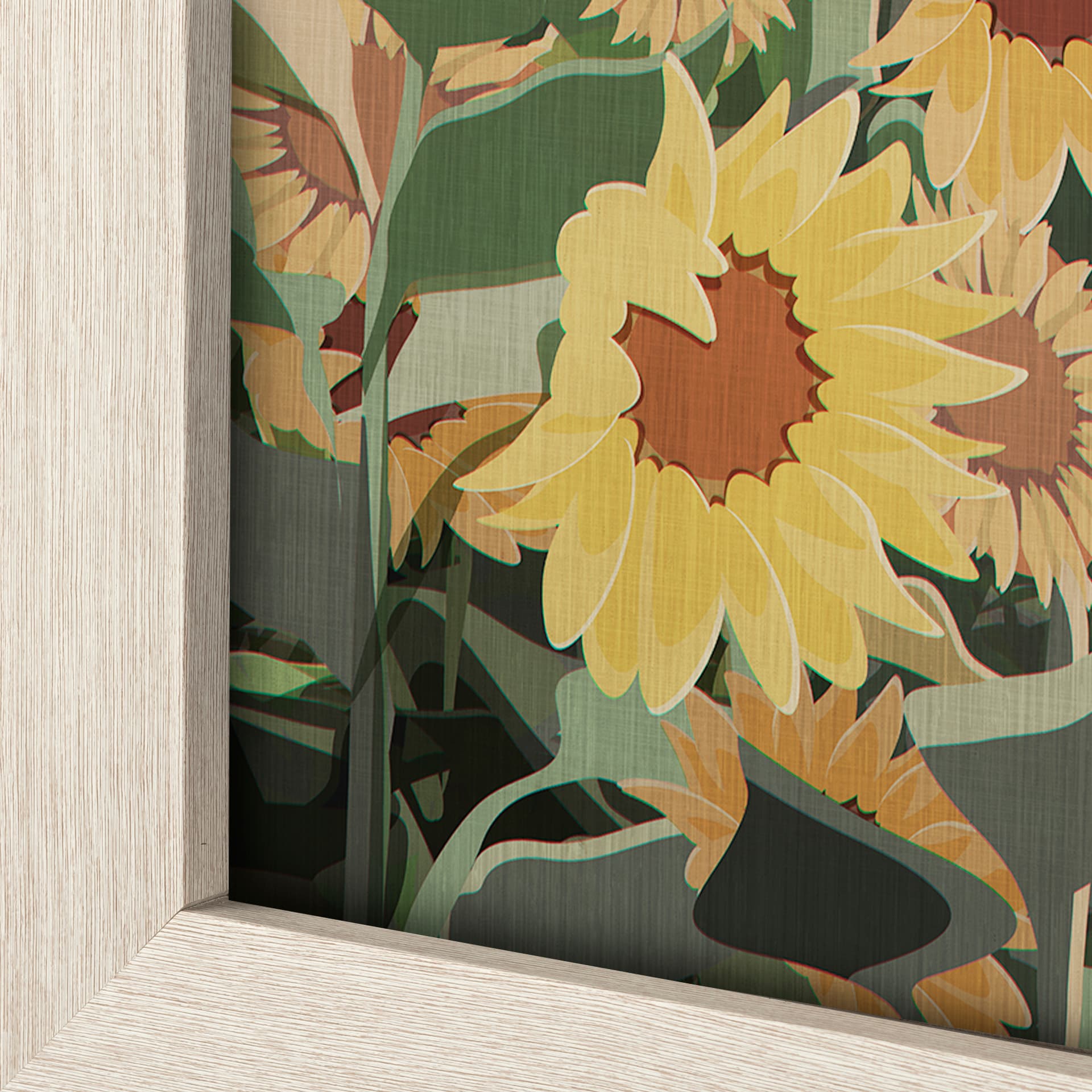 Kansas Go USA (L) by Mercana Studio a Hand Embellished Decograph Framed Art Print — product photograph