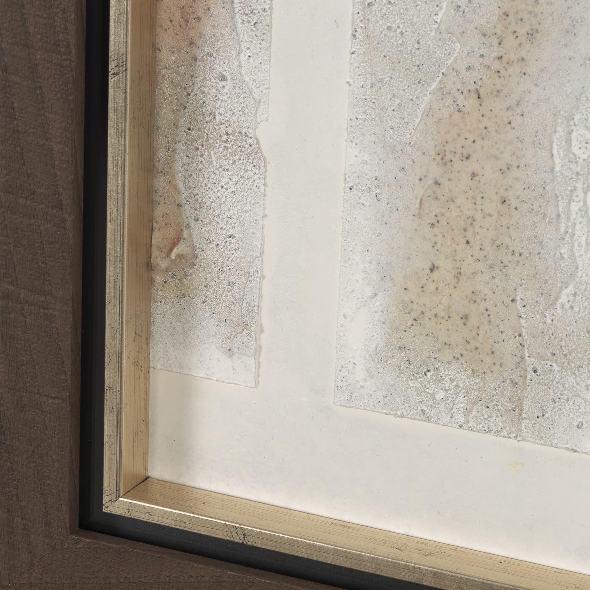 Sand & Structure I by Mercana Studio Handmade Original Framed Artwork Matted under Glass — product photograph