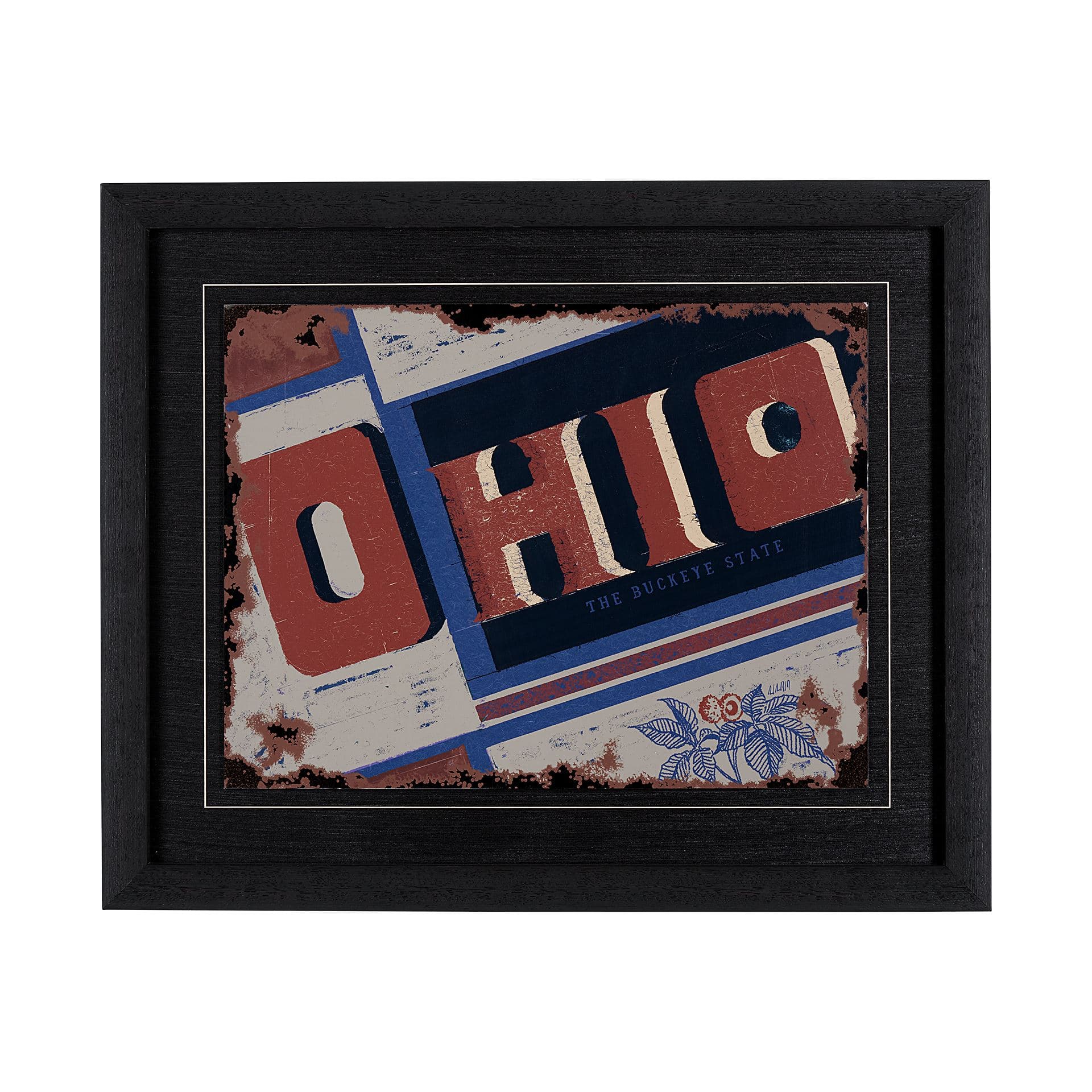 Ohio by Alarm a Hand Embellished Textured Framed Art Print — product photograph