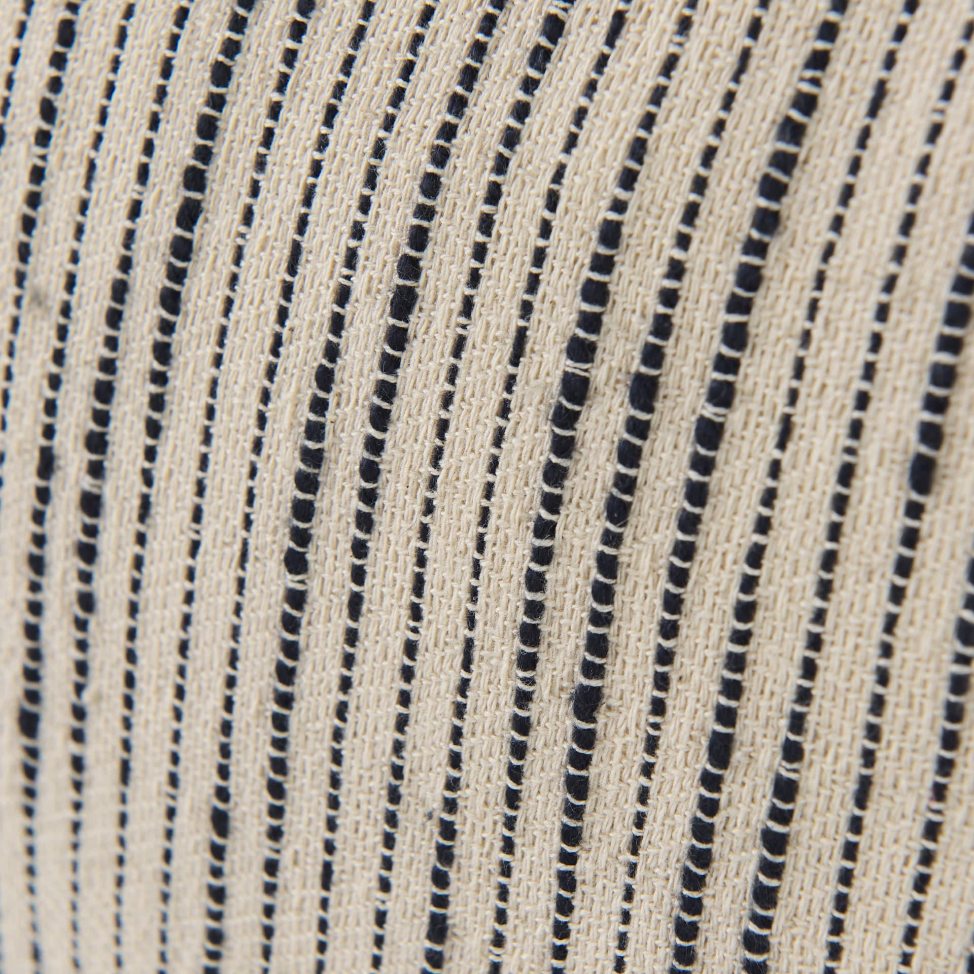 Krystal 18x18 Cream/Black Pom Pom Pillow Cover w/Non-Allergen Filler — product photograph