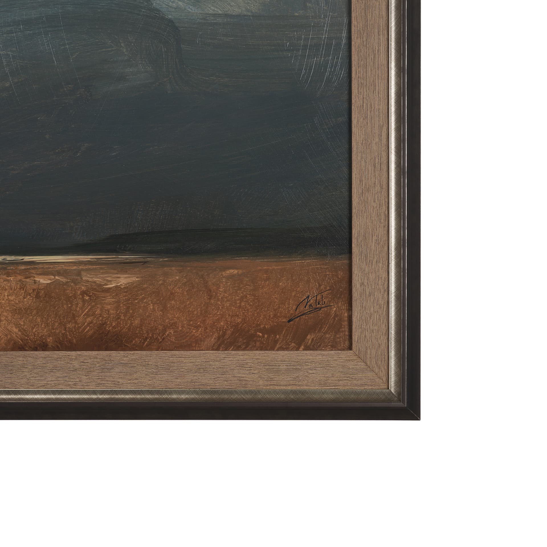 Rainy Landscape by Mercana Studio a Hand Embelished Textured Framed Art Print — product photograph