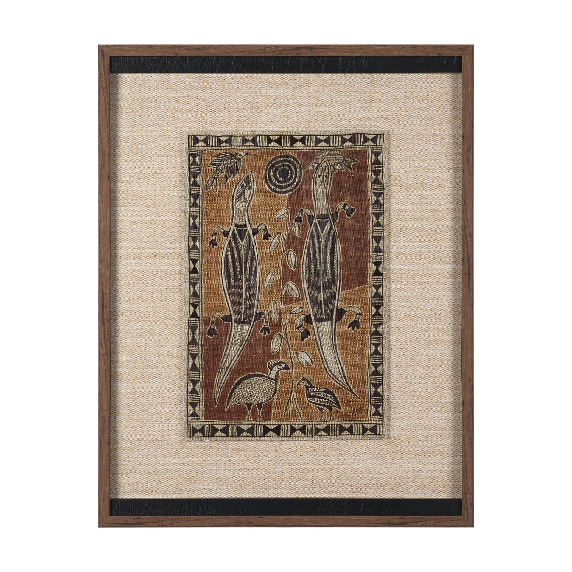 Mythical Jungle II by Mercana Studio Hand Embelished Textured Framed Artwork Matted under Glass — product photograph