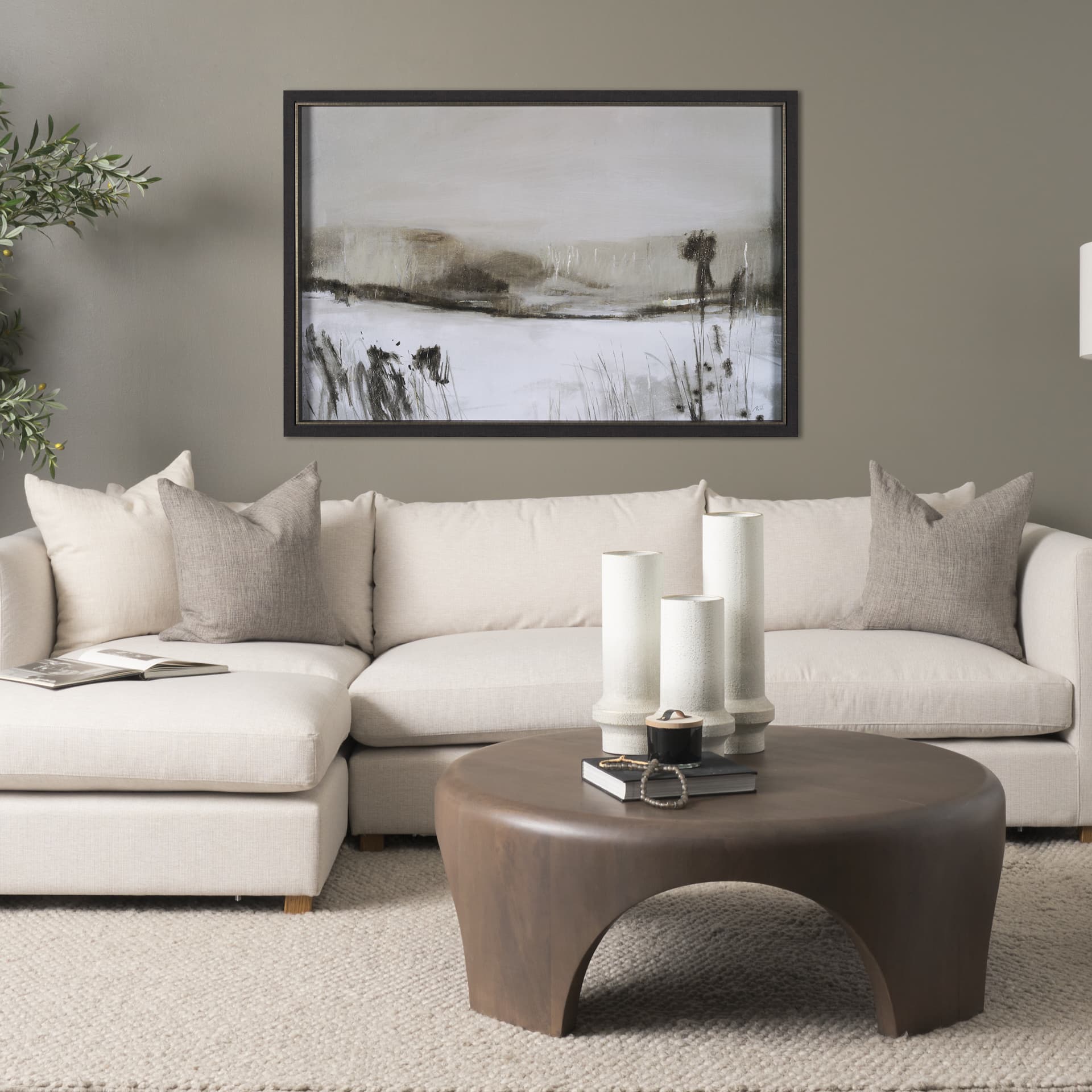 Winter Day II by Mercana Studio a Hand Embellished Textured Framed Art Print — product photograph