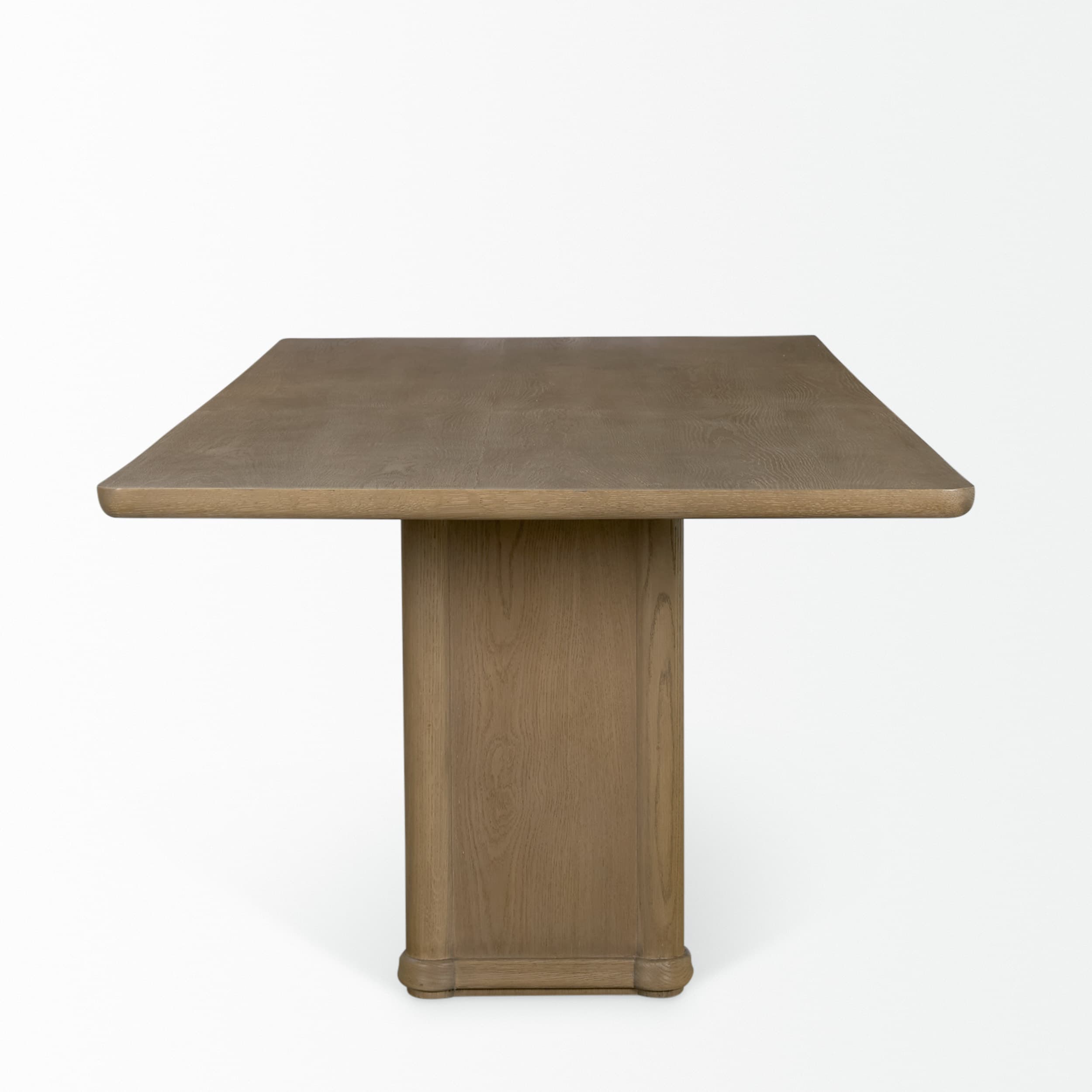 Alden 84"L x 40"W Rectangular Pedestal Dining Table | Modern | Brown Wood | Seats 8 — product photograph