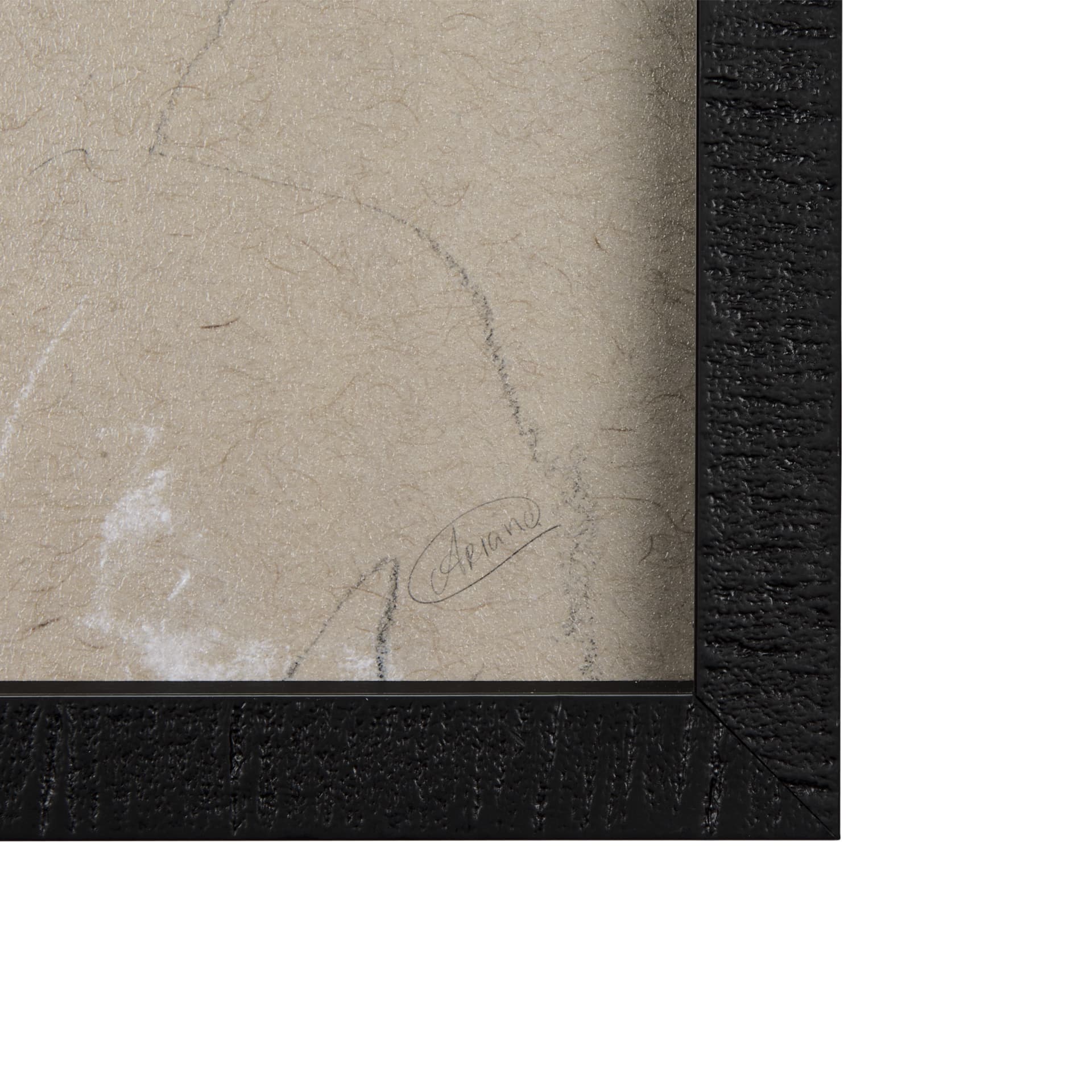 Sketch of Animal III (Antelope) Mercana Studio Hand Embellished Framed Art Print Matted under Glass — product photograph