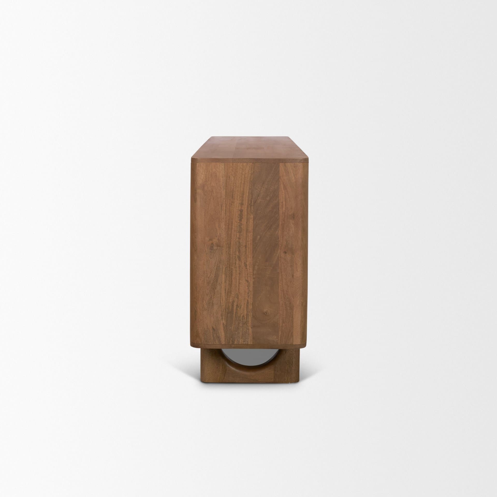 Wexlan Solid Wood w/ Leather Weave 4 Door Closed Sideboard — product photograph