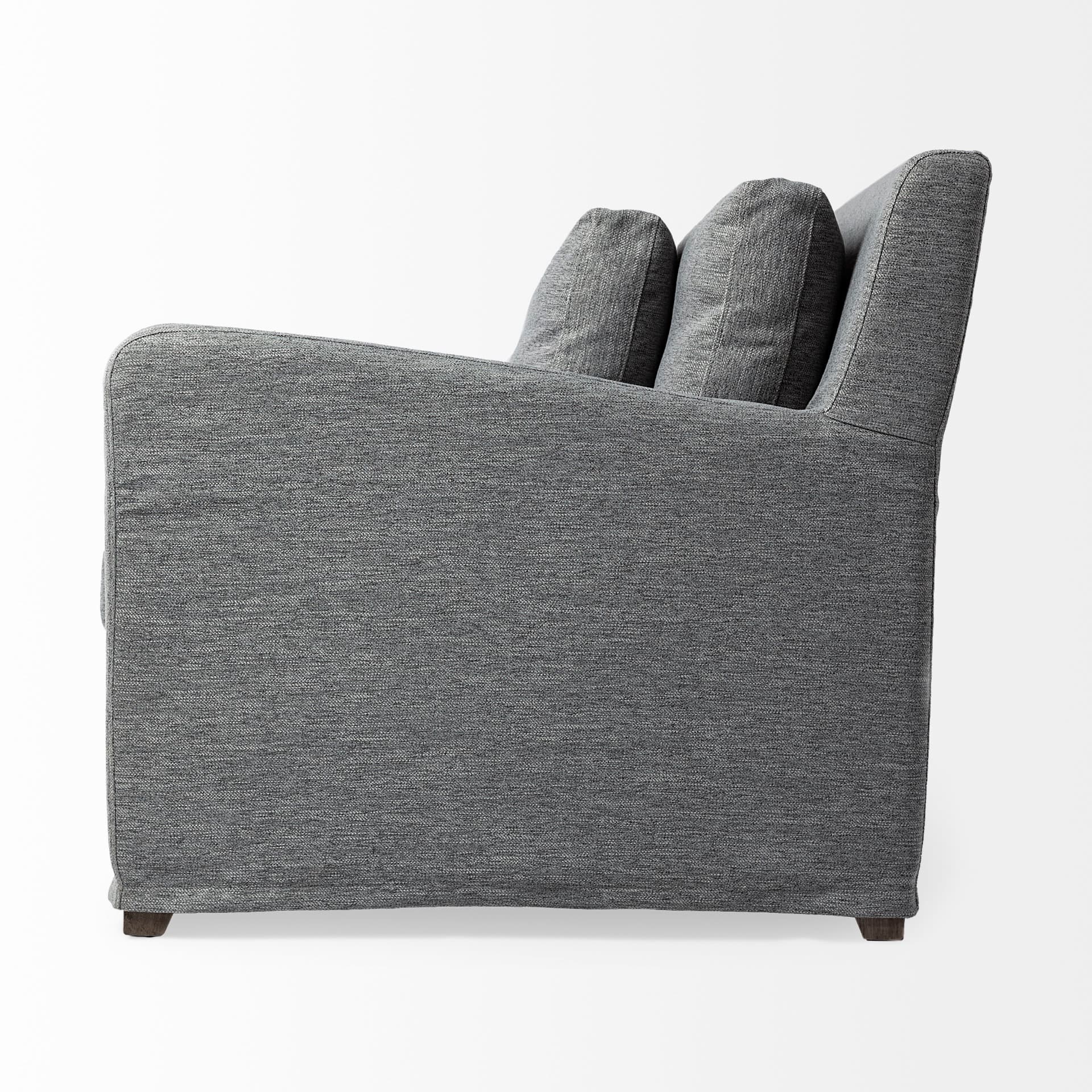 Denly II 92.5W Casterock Gray Slipcover Three Seater Sofa — product photograph