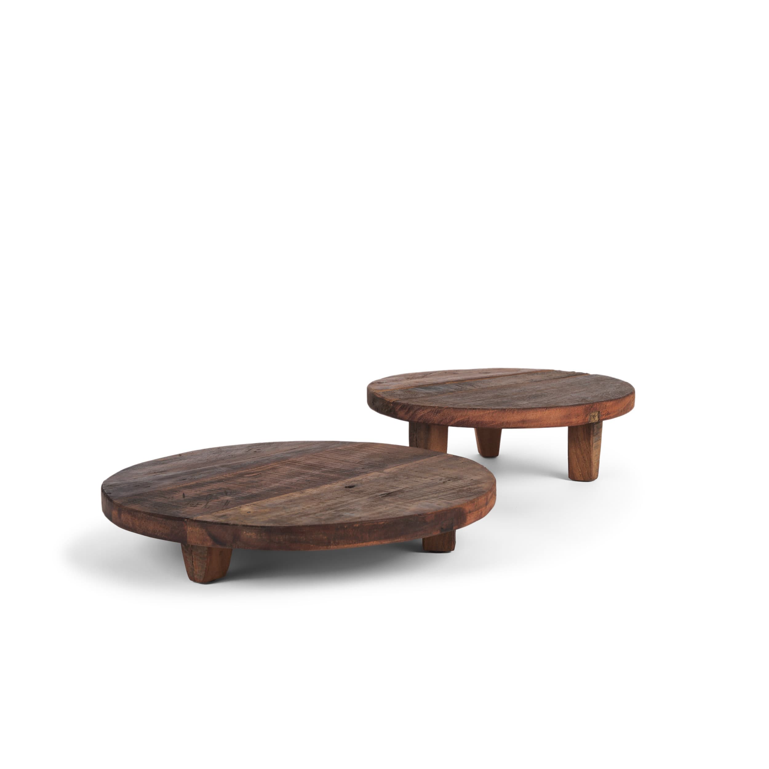 Iza Medium Brown Wooden Riser (Set of 2) — product photograph