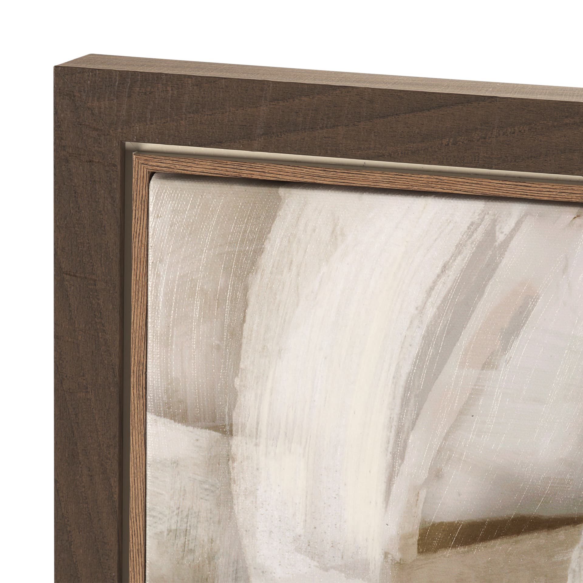 Neutral Forms II by Hannah Dawson Hand-Embellished Textured Framed Canvas Artwork — product photograph