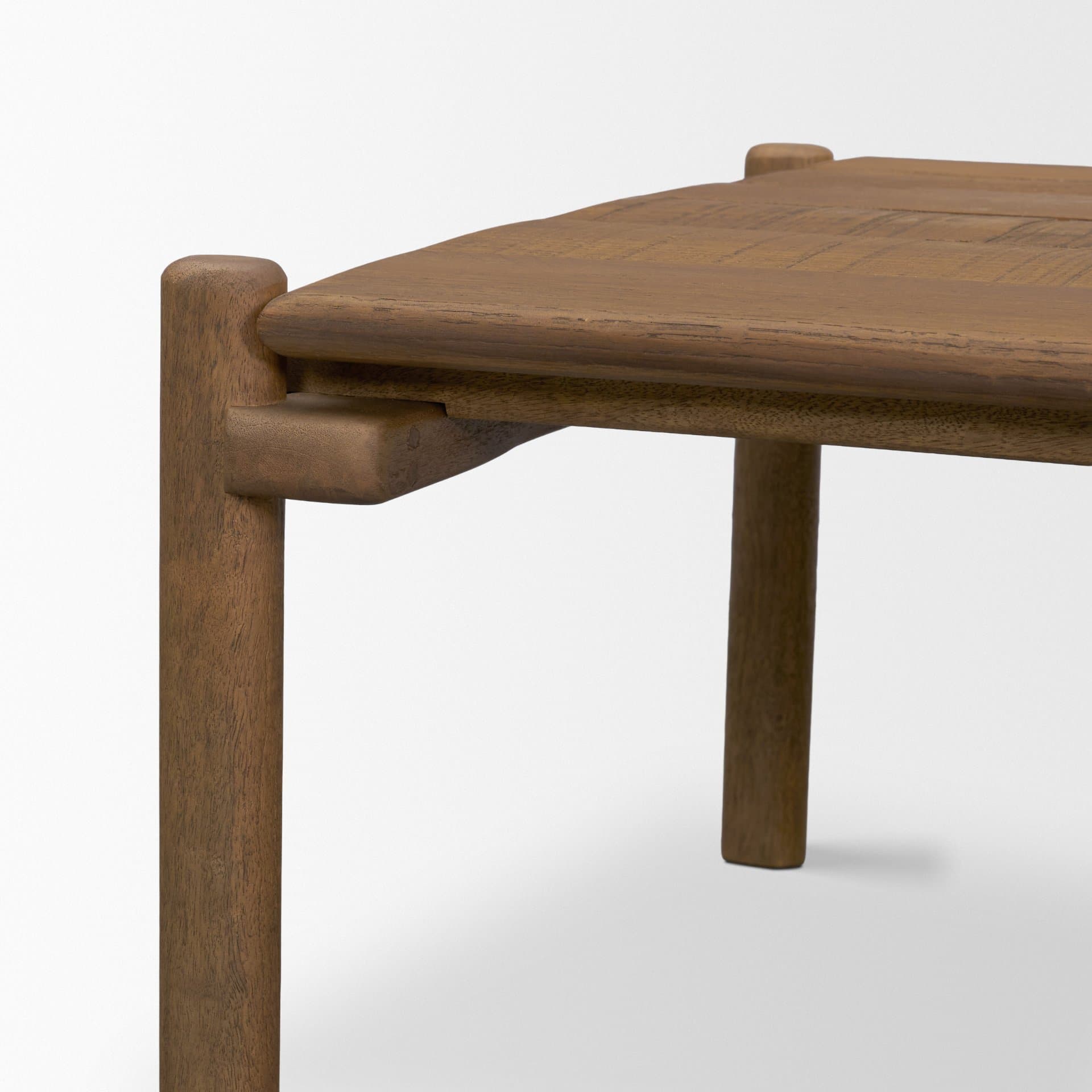 Riven Oak Wood Square Side Table — product photograph