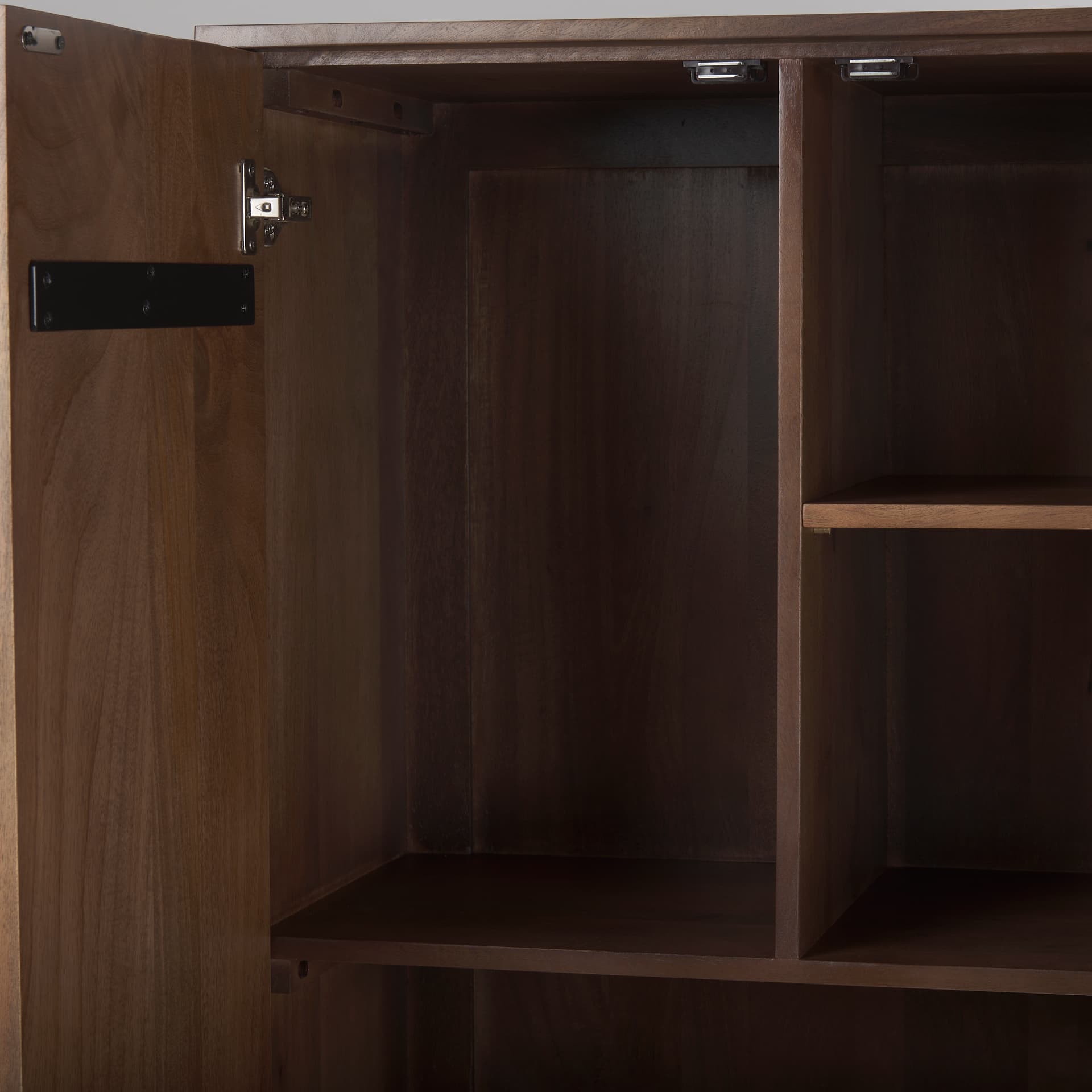 Astrid 36.0L x 17.0W x 70.0H Medium Brown Solid Wood Armoire — product photograph
