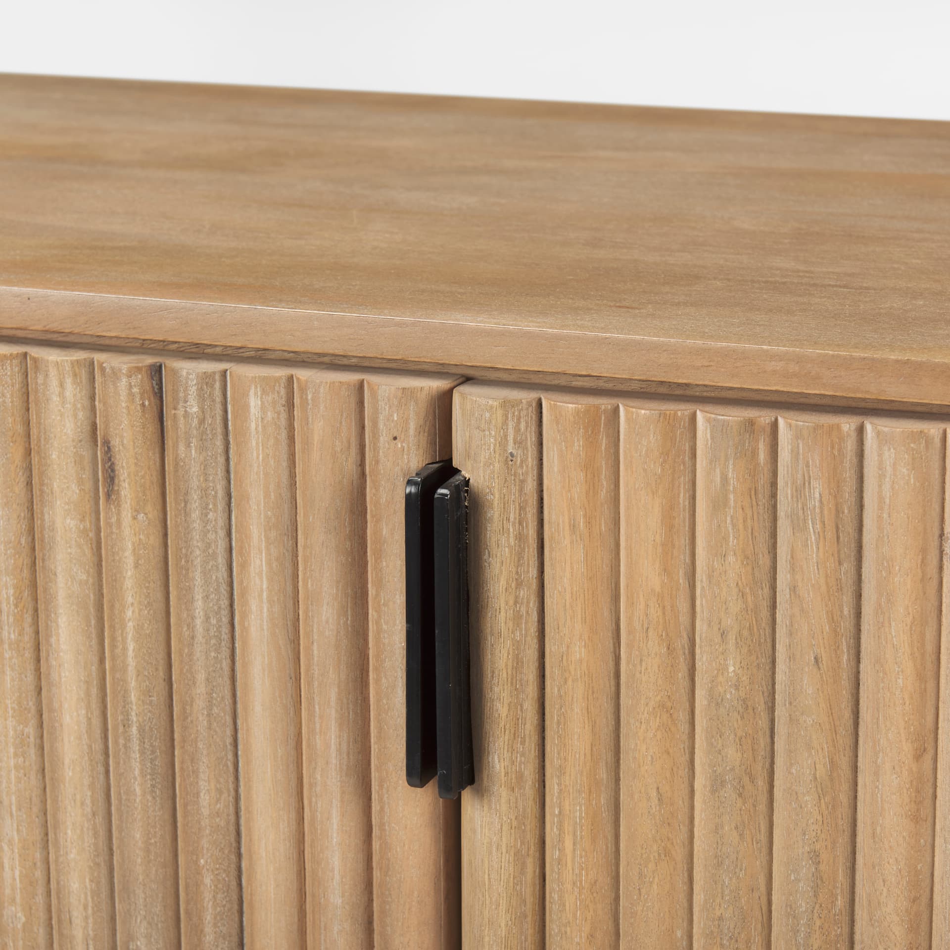 Terra Light Brown Wood Fluted Sideboard — product photograph