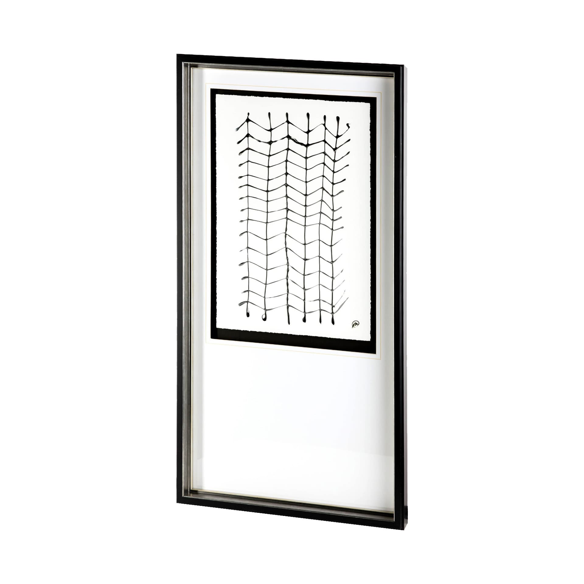 Lines I by Studio M a handmade Original Framed Artwork under Glass — product photograph