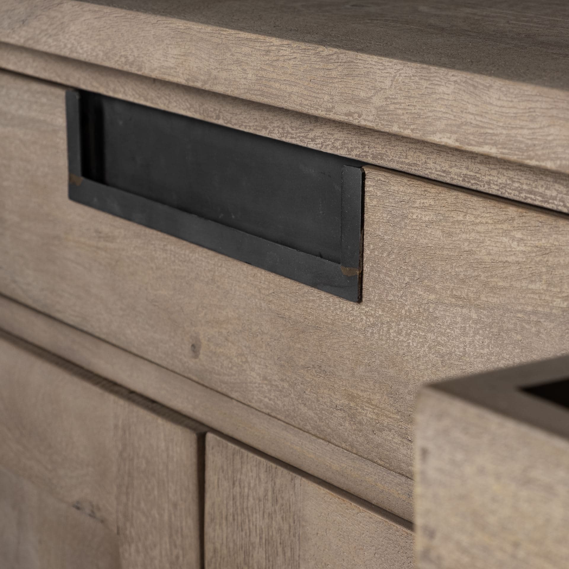 Braxton III 81.5x18.5 Natural Brown Solid Wood 3 Drawer 6 Door Sideboard — product photograph