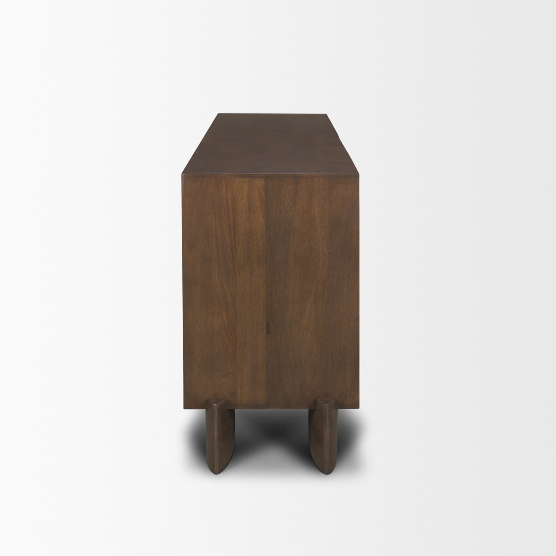 Jonan Dark Brown Wood w/ Dark Aged Brass 2 Door 3 Drawer Sideboard — product photograph