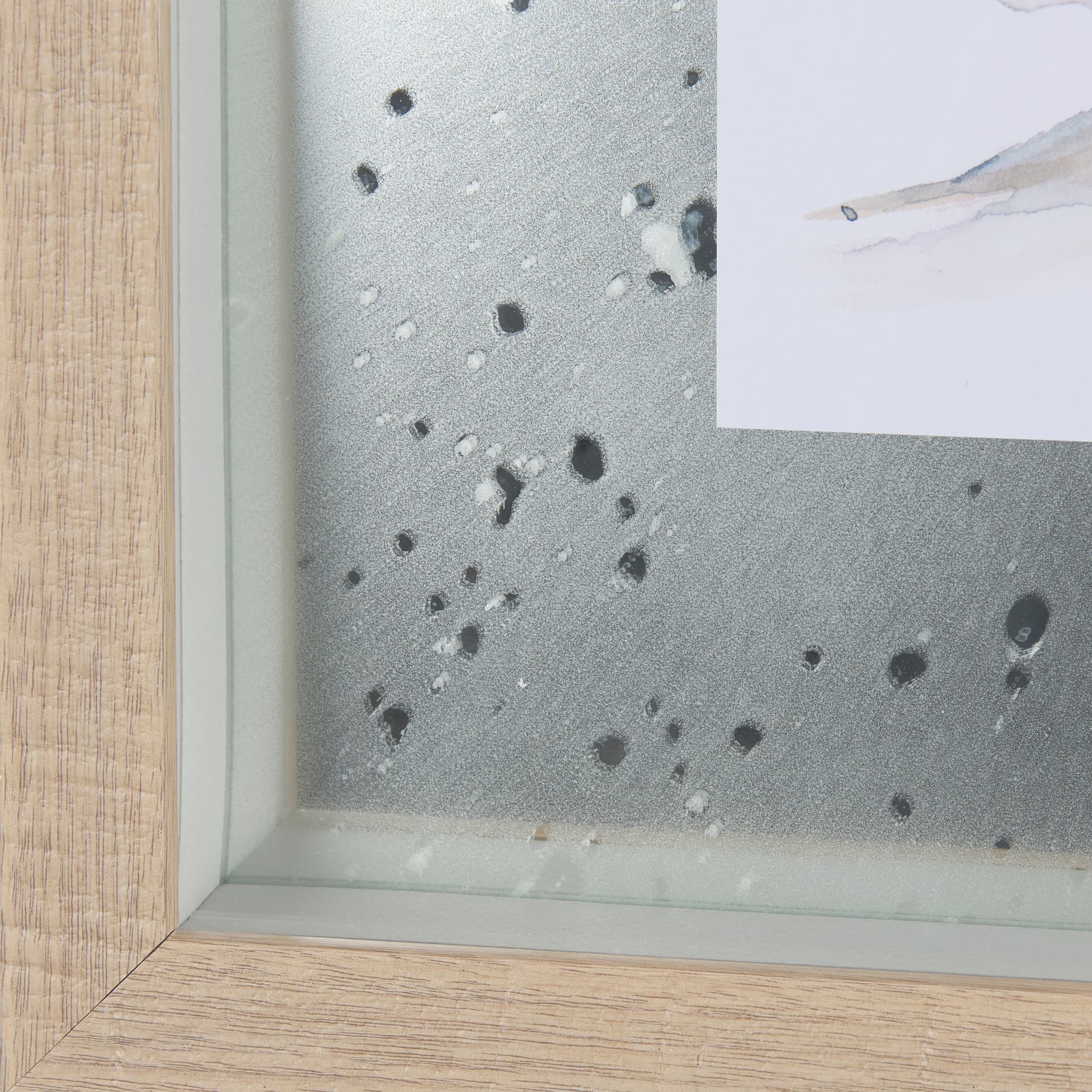 Eastern Blue V by Mercana Studio a Hand Embellished Textured Framed Art Print Matted under Glass — product photograph