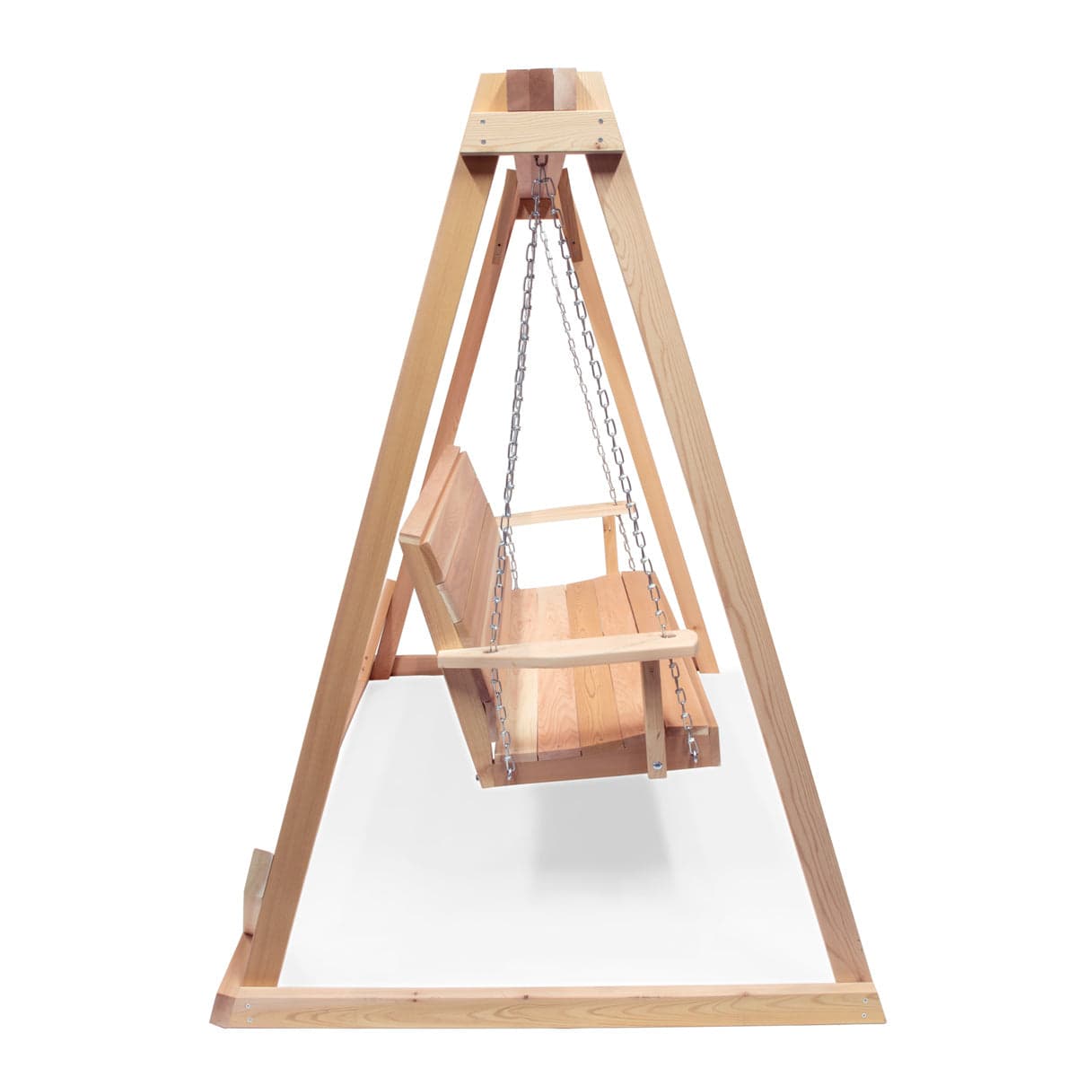 7.5-Ft Cedar Garden A-Frame & Porch Swing Set — product photograph