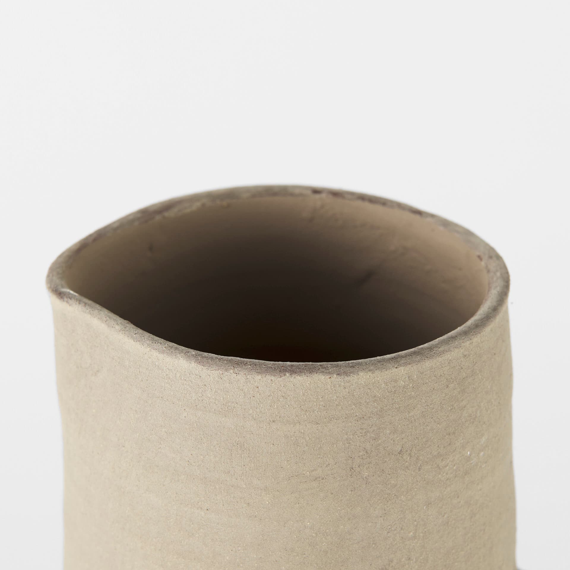 Garand Medium 15H Two-Toned White Natural Ceramic Jug — product photograph