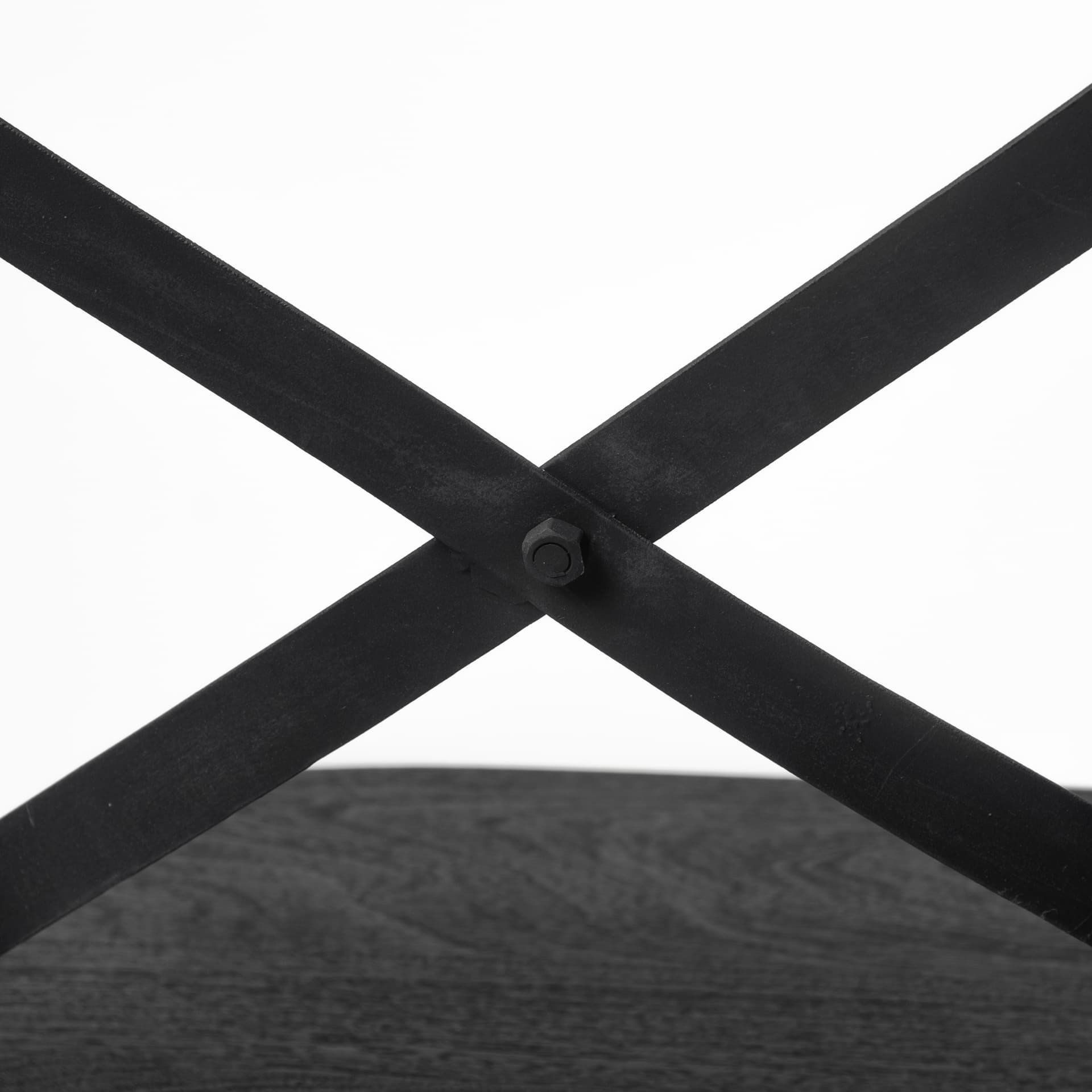 Etienne Low Back 26.25in Seat Counter Stool | Black Wood w/ Metal — product photograph