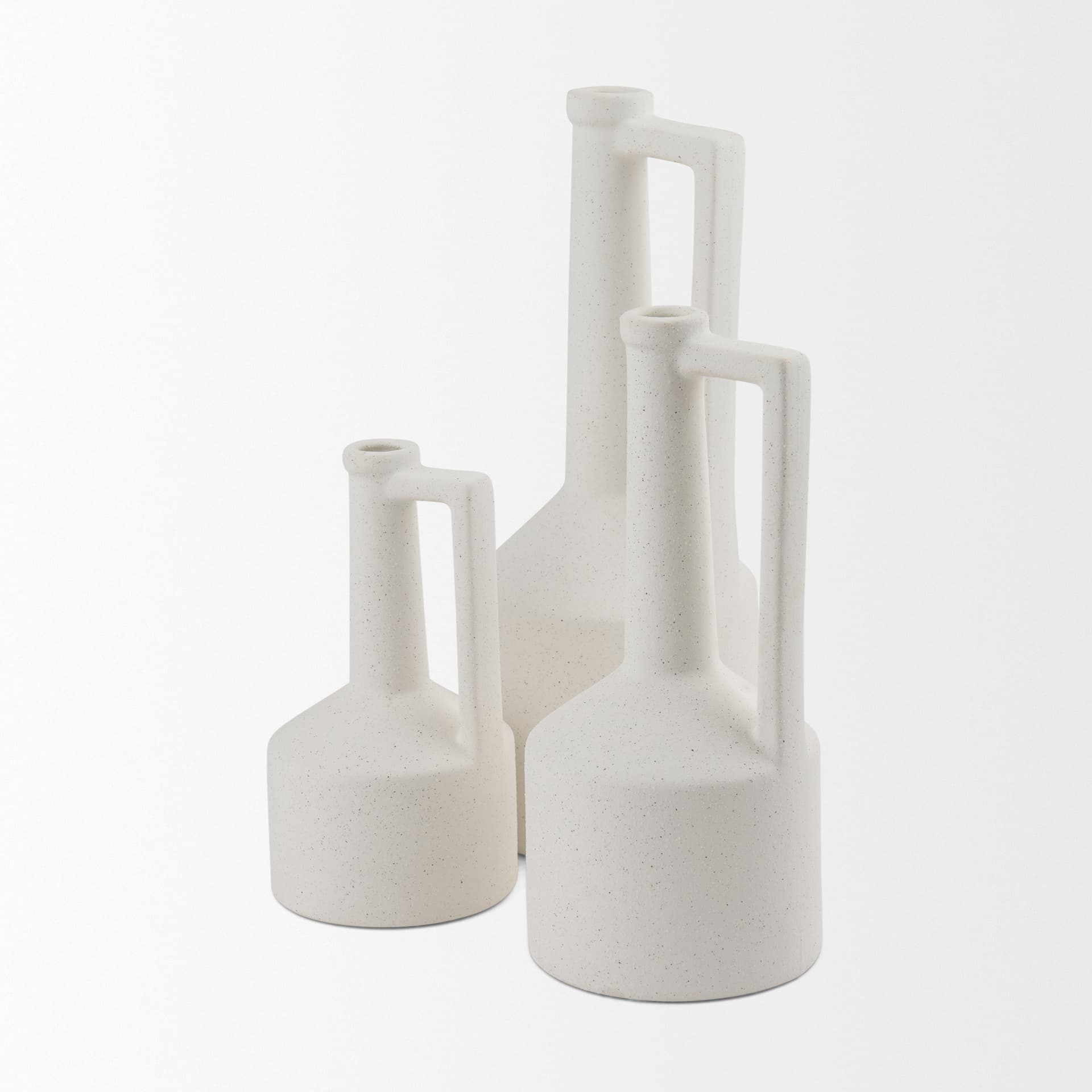 Burton 14.2H Medium White Ceramic Jug Vase — product photograph