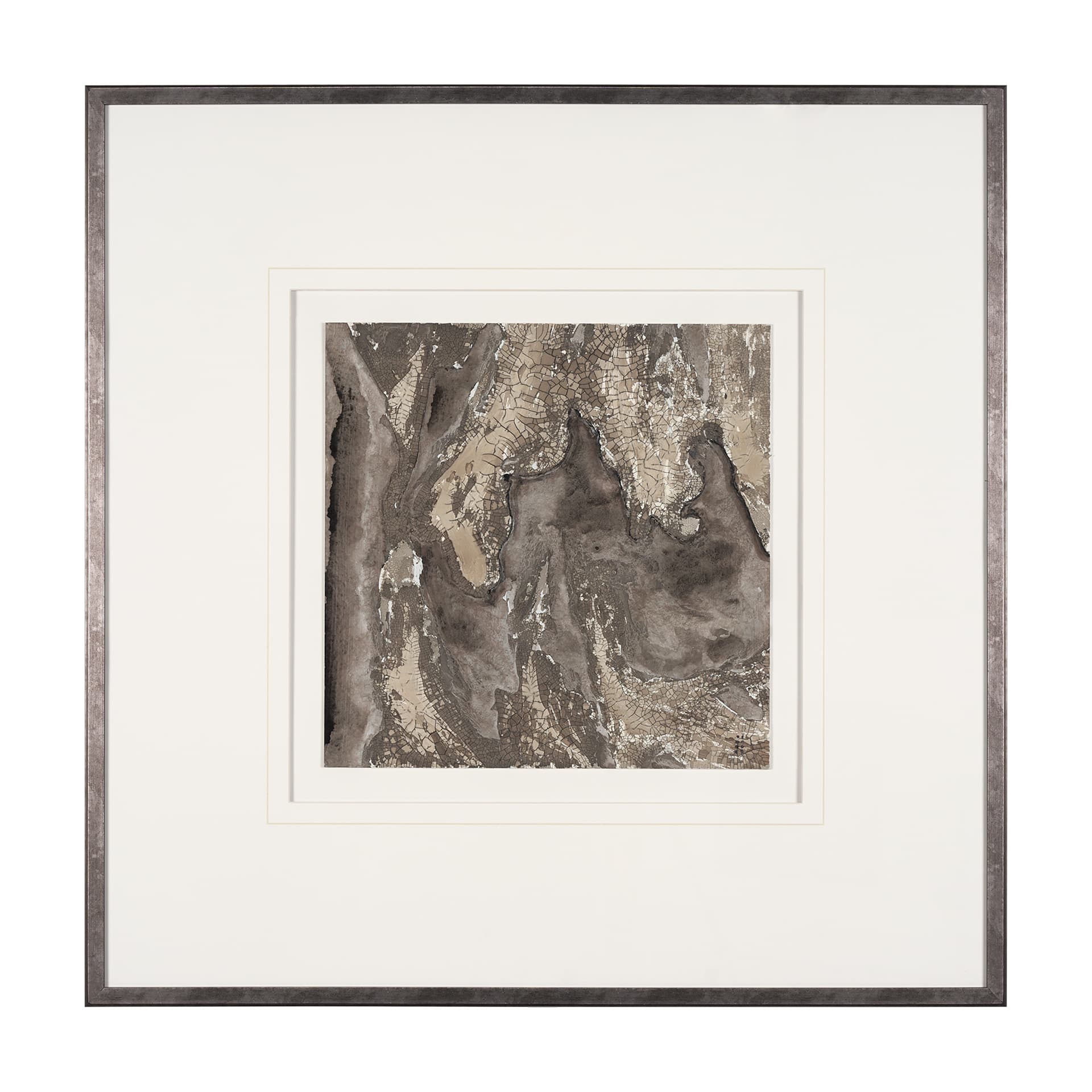 Evergreen Bark by Studio M a handmade Original Framed Artwork under Glass — product photograph