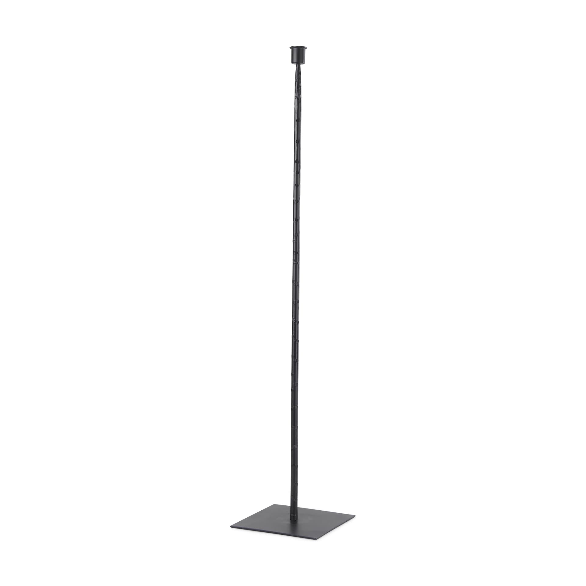 Porter 6.0L x 6.0W x 30.0H Large Black Iron Candle Holder — product photograph