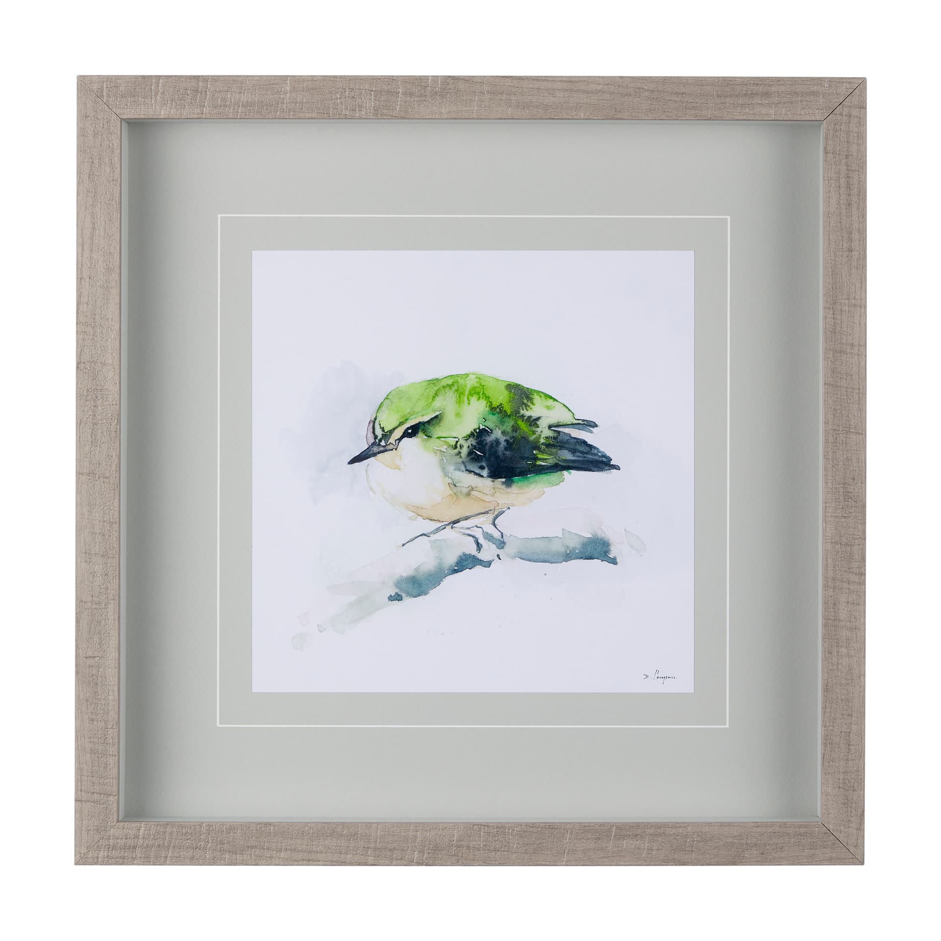 Rifleman I by Mercana Studio a Hand Embellished Textured Framed Art Print Matted under Glass — product photograph