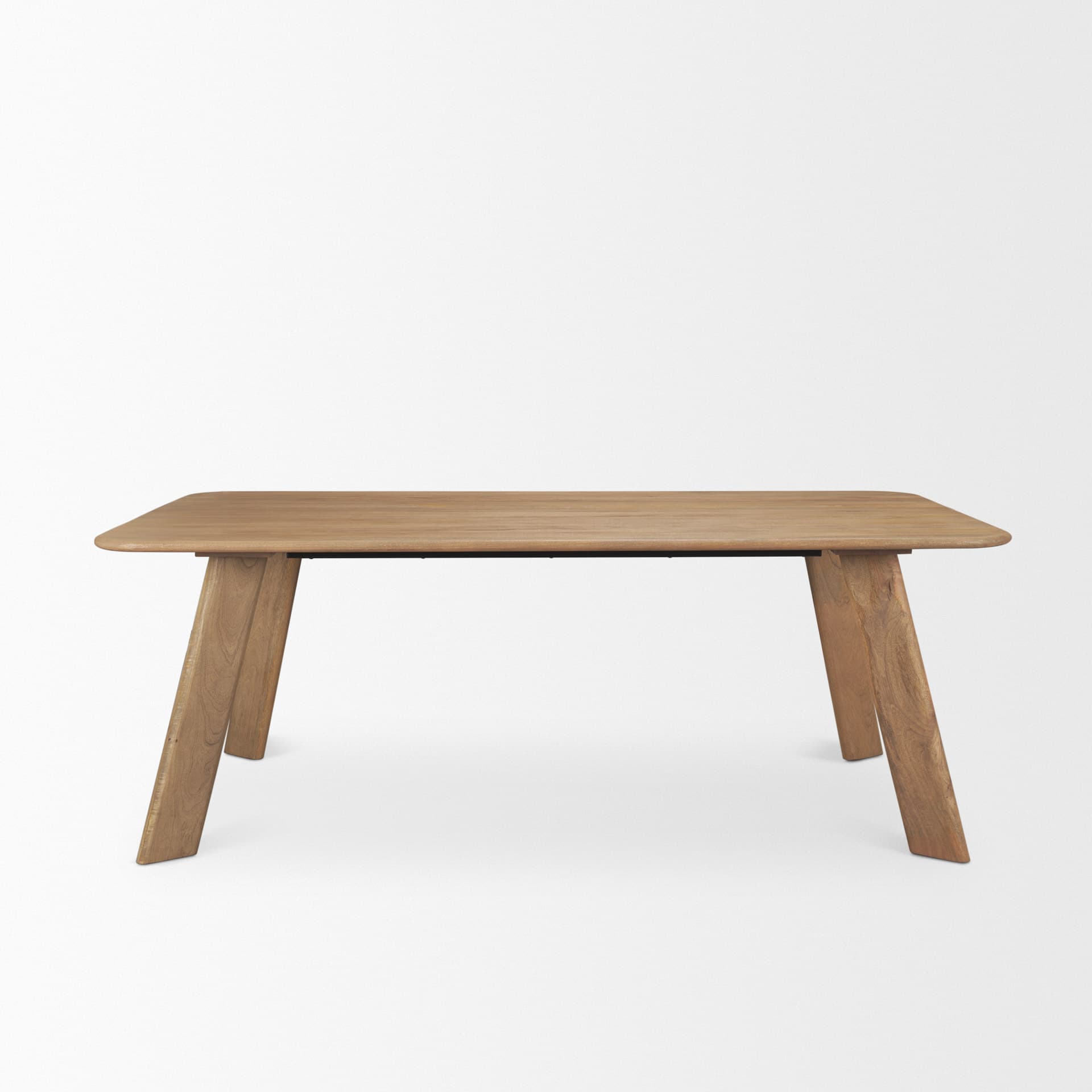 Welborn 84"L x 42"W Rectangular Dining Table | Modern | Light Brown Wood | Seats 8 — product photograph