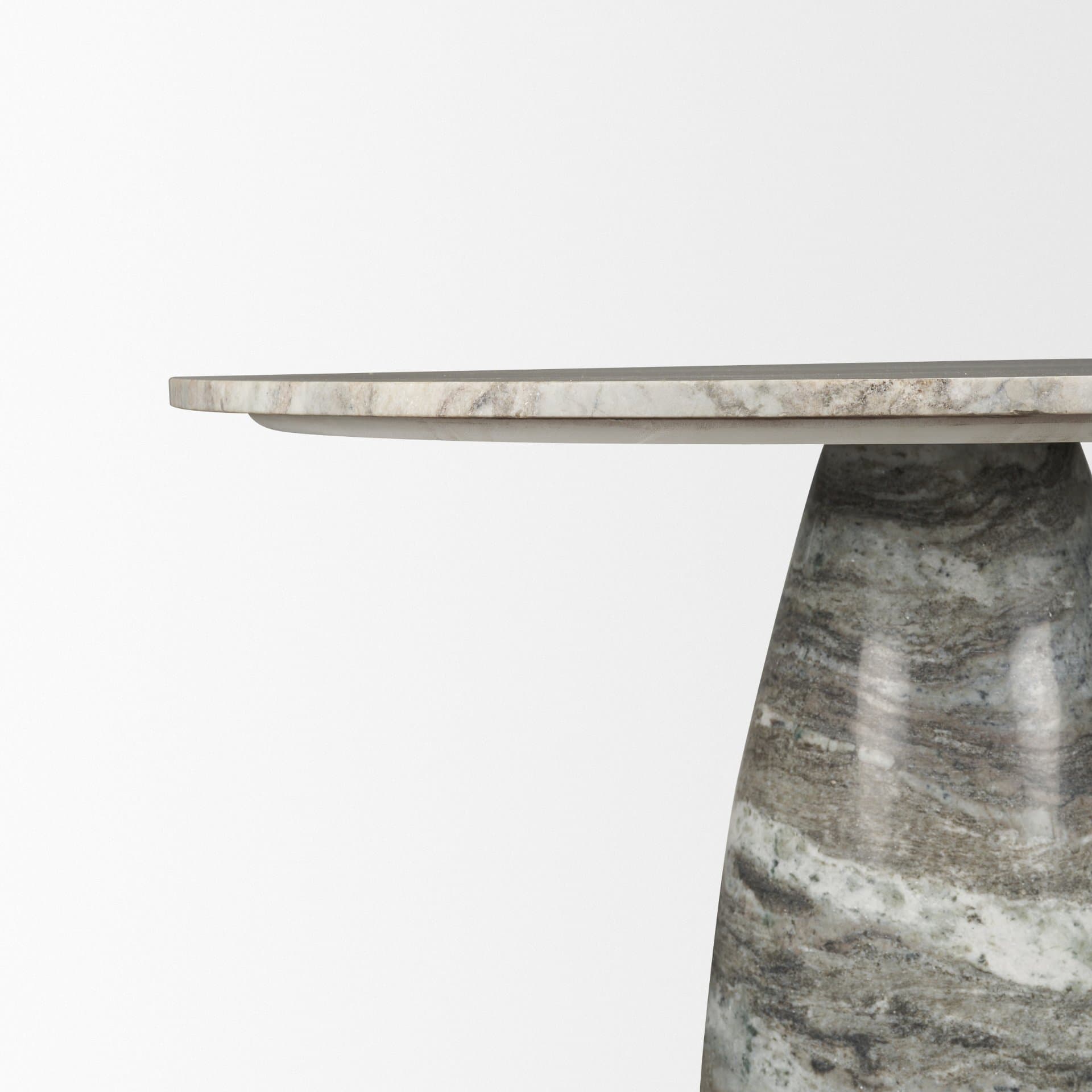 Allyson 42" Round Pedestal Dining Table | Marble | Seats 4 — product photograph