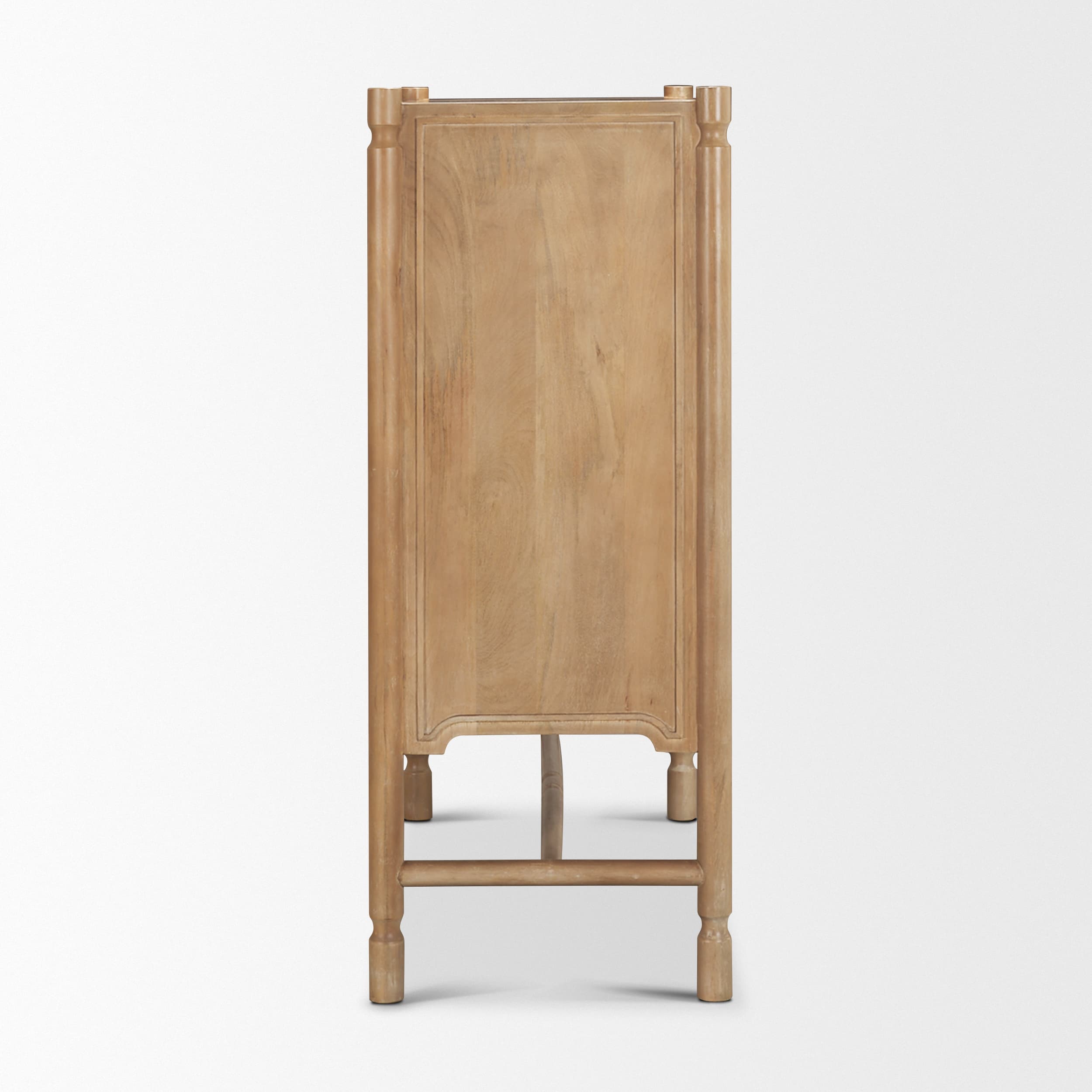 Phil Light Brown Wood 2 Door Bar Cabinet — product photograph