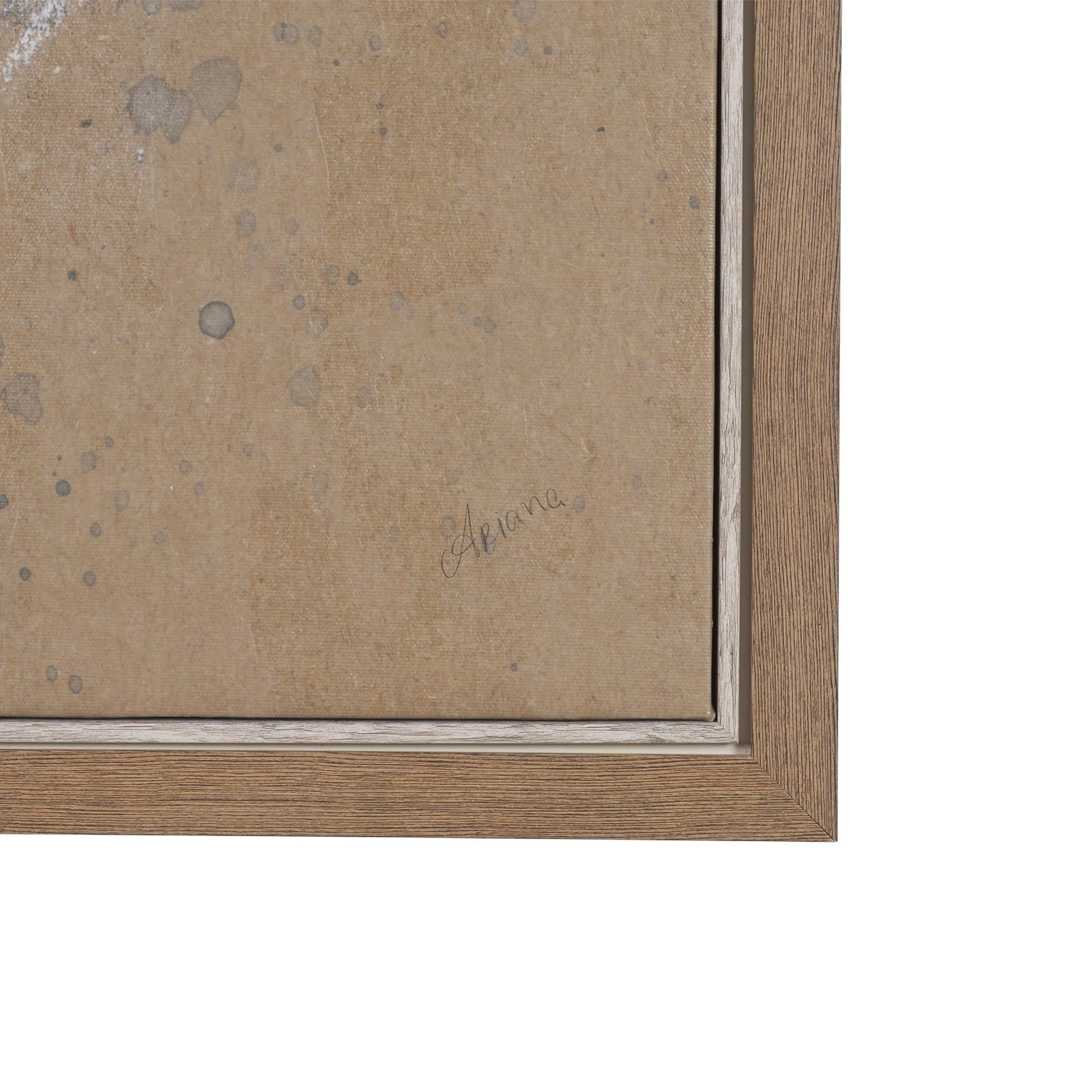 White Wisteria II by Mercana Studio Hand-Embellished Textured Framed Canvas Artwork — product photograph