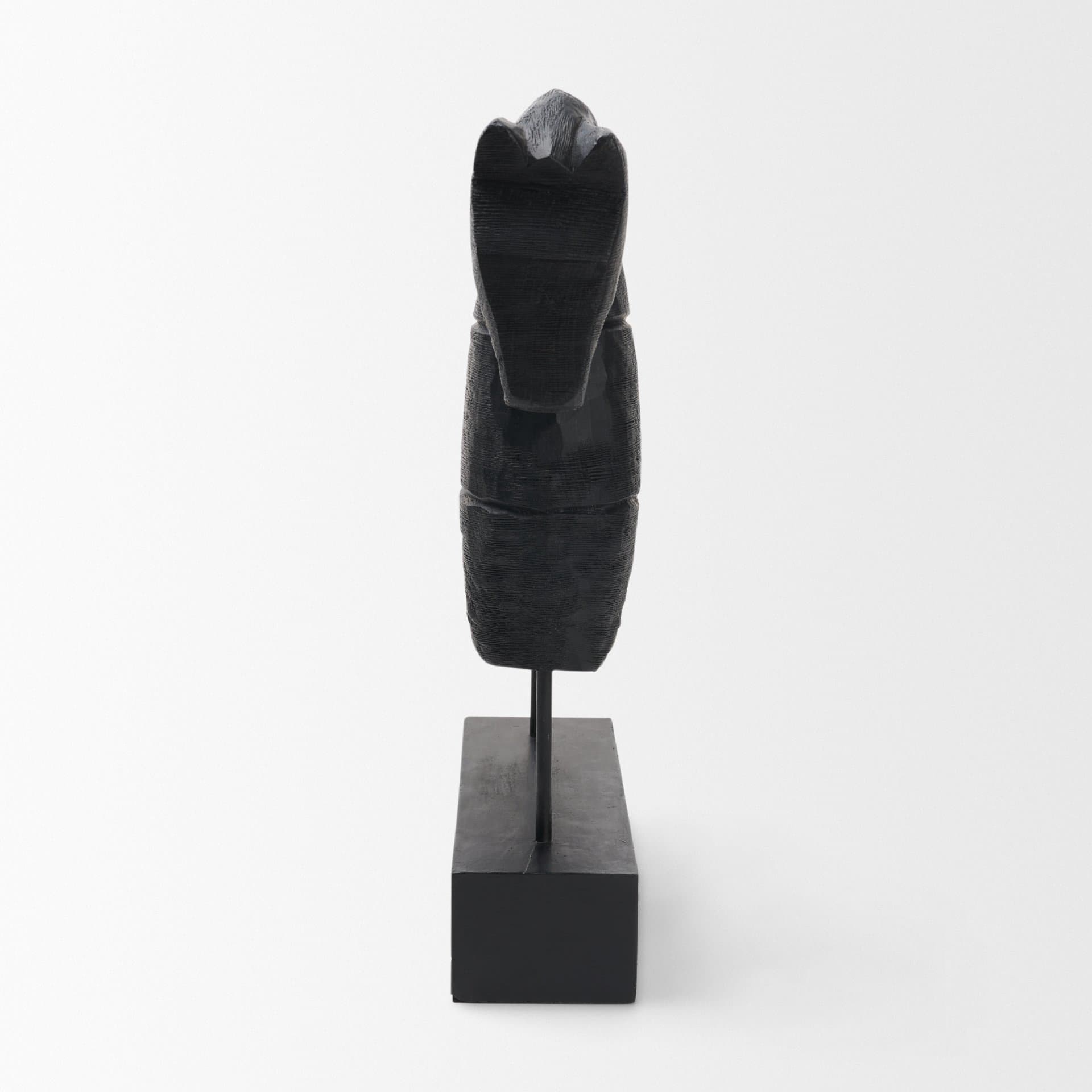 Equus Black Wooden Horse Decorative Object — product photograph