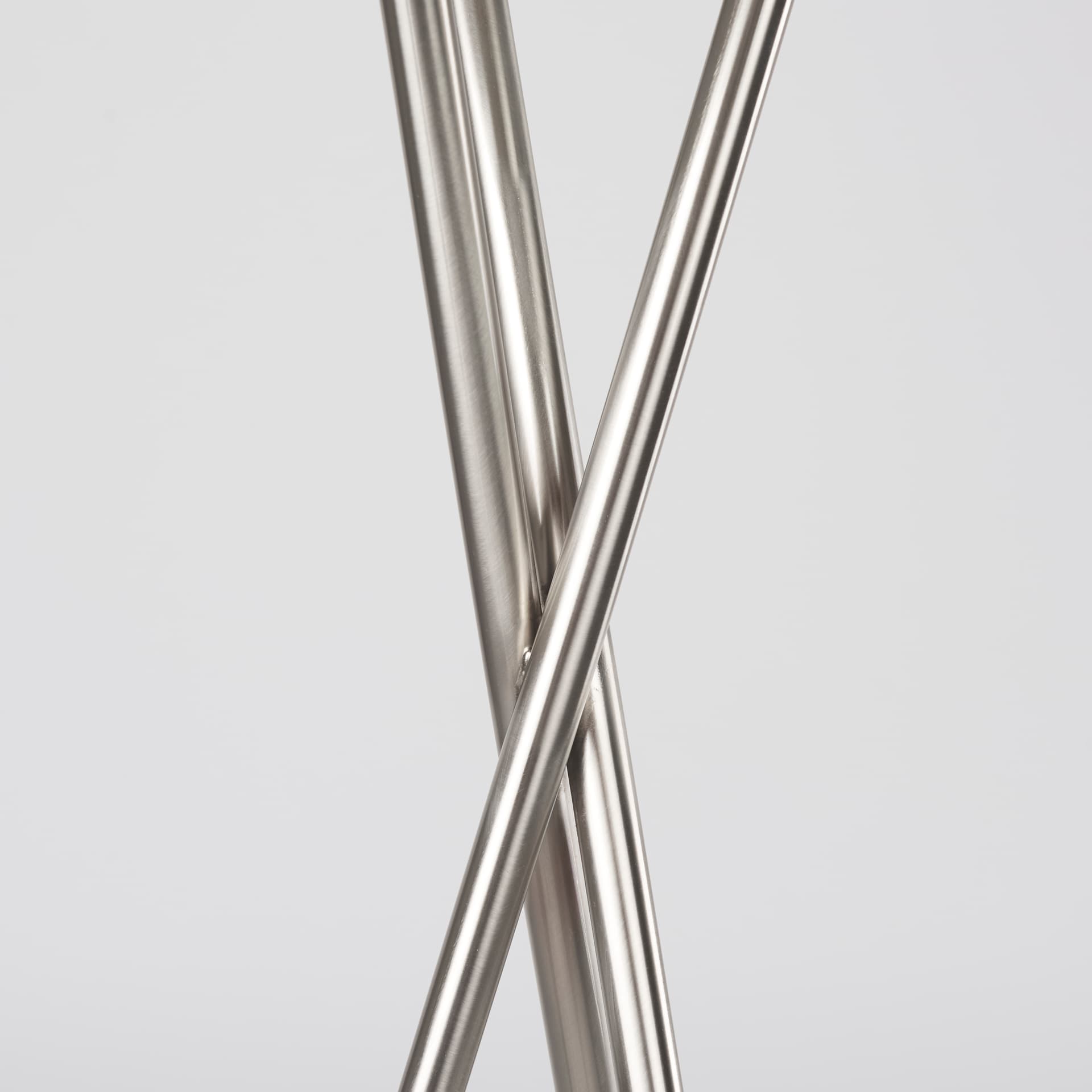 Ambrose 20.0L x 20.0W x 61.8H Silver Metal W/Beige Fabric Shade Floor Lamp — product photograph