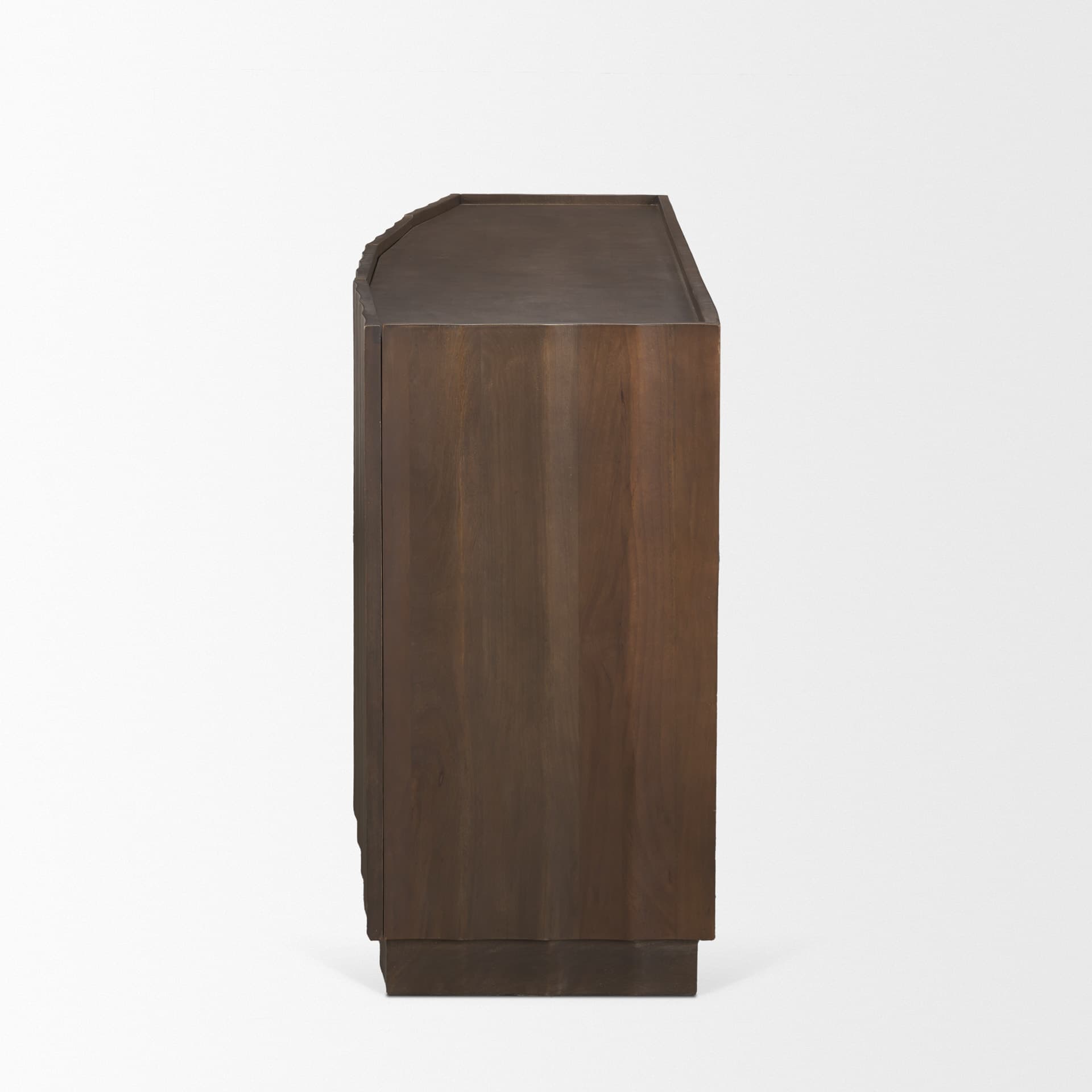 Swanson Dark Brown Wooden Scalloped Sideboard — product photograph