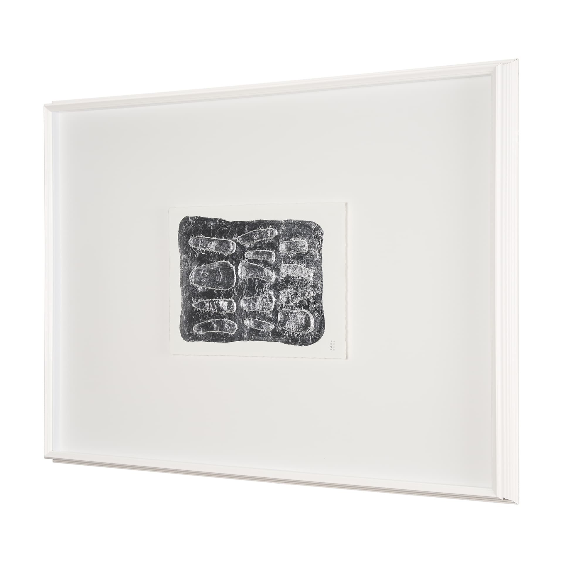 Pebble Patch by Studio M a handmade Original Framed Artwork under Glass — product photograph
