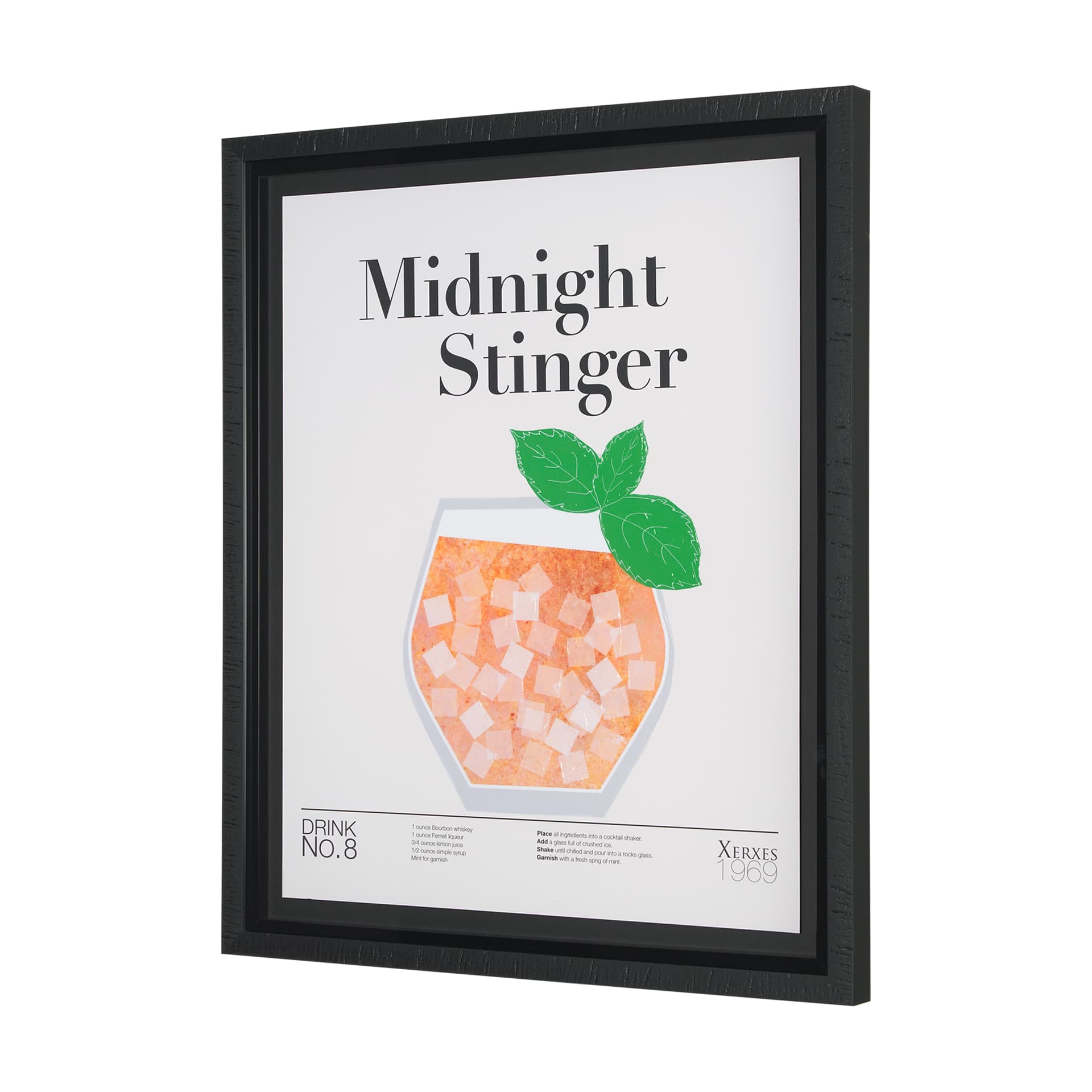 Midnight Stinger by Mercana Studio a Hand Embelished Textured Framed Art Print Matted under Glass — product photograph