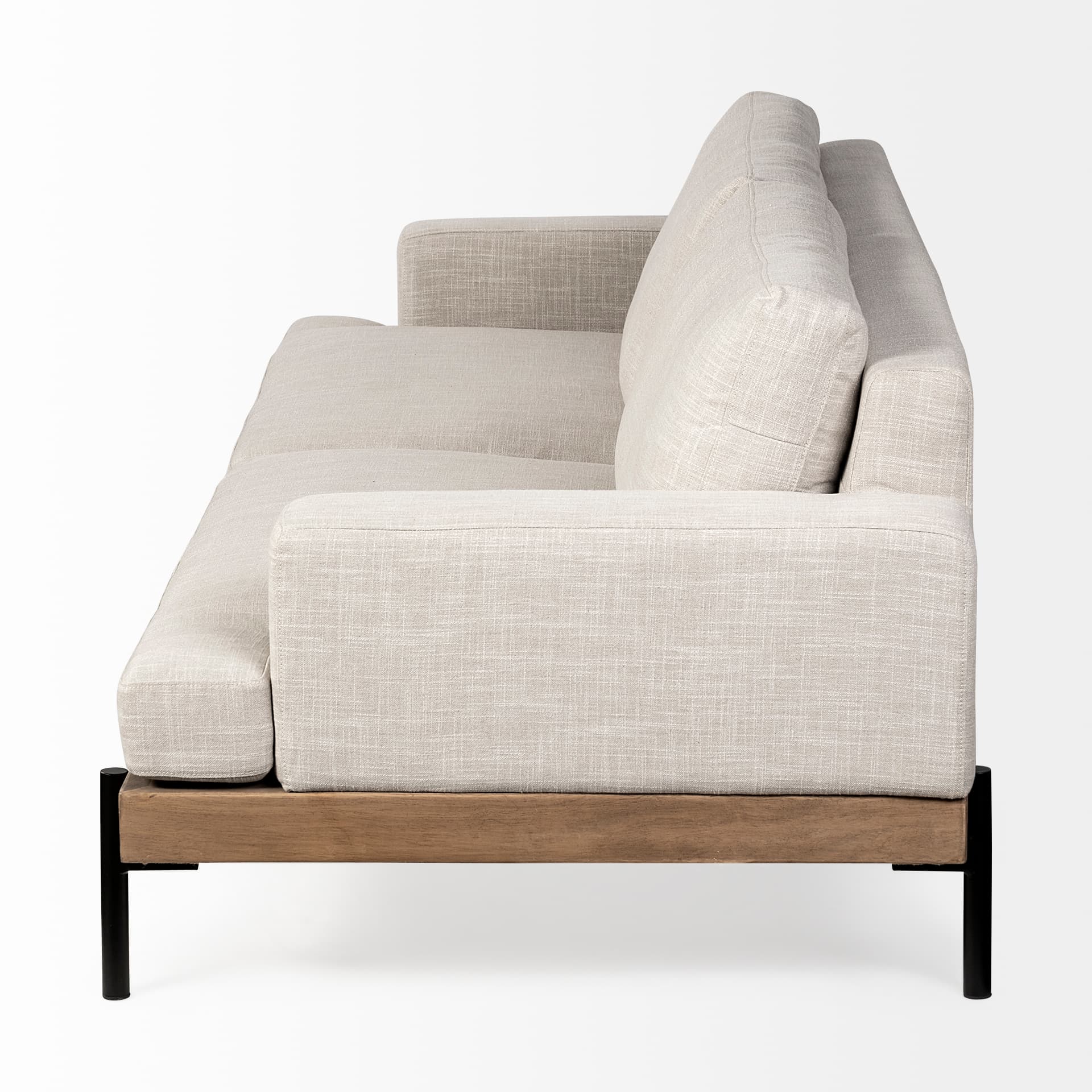 Colburne II 95" Beige Upholstered Three Seater Sofa — product photograph