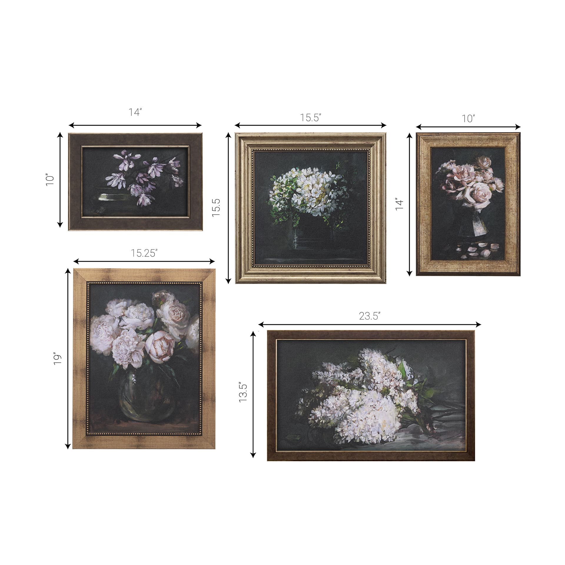 Still Life Flowers I by Mercana Studio a Hand Embellished Textured Framed Art Print — product photograph