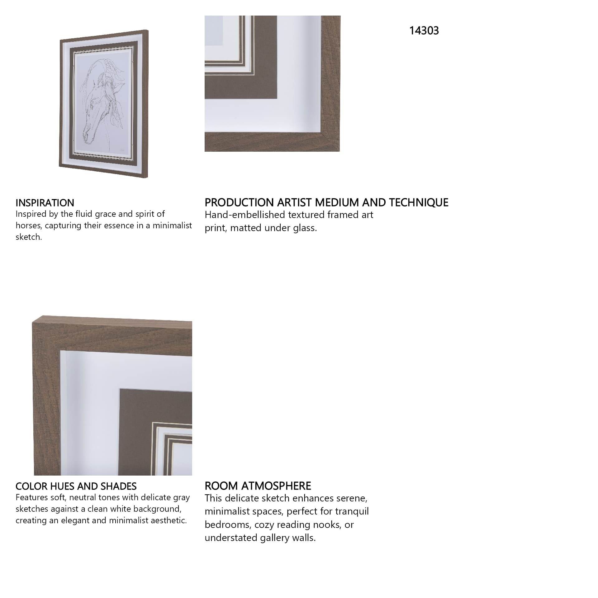 Andalusian I by Mercana Studio a Hand Embellished Textured Framed Art Print Matted under Glass — in a styled room