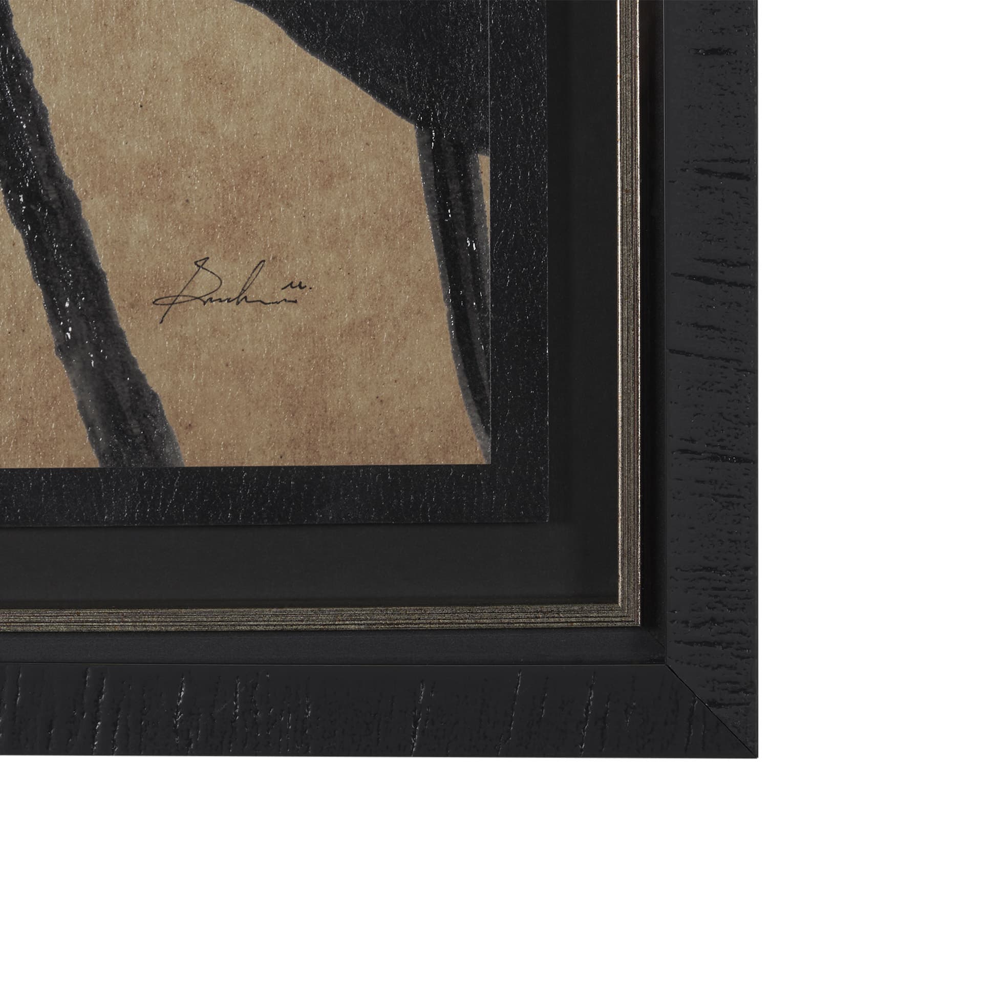 Ficus Silhouette II by Mercana Studio a Hand Embellished Framed Art Print Matted under Glass — product photograph