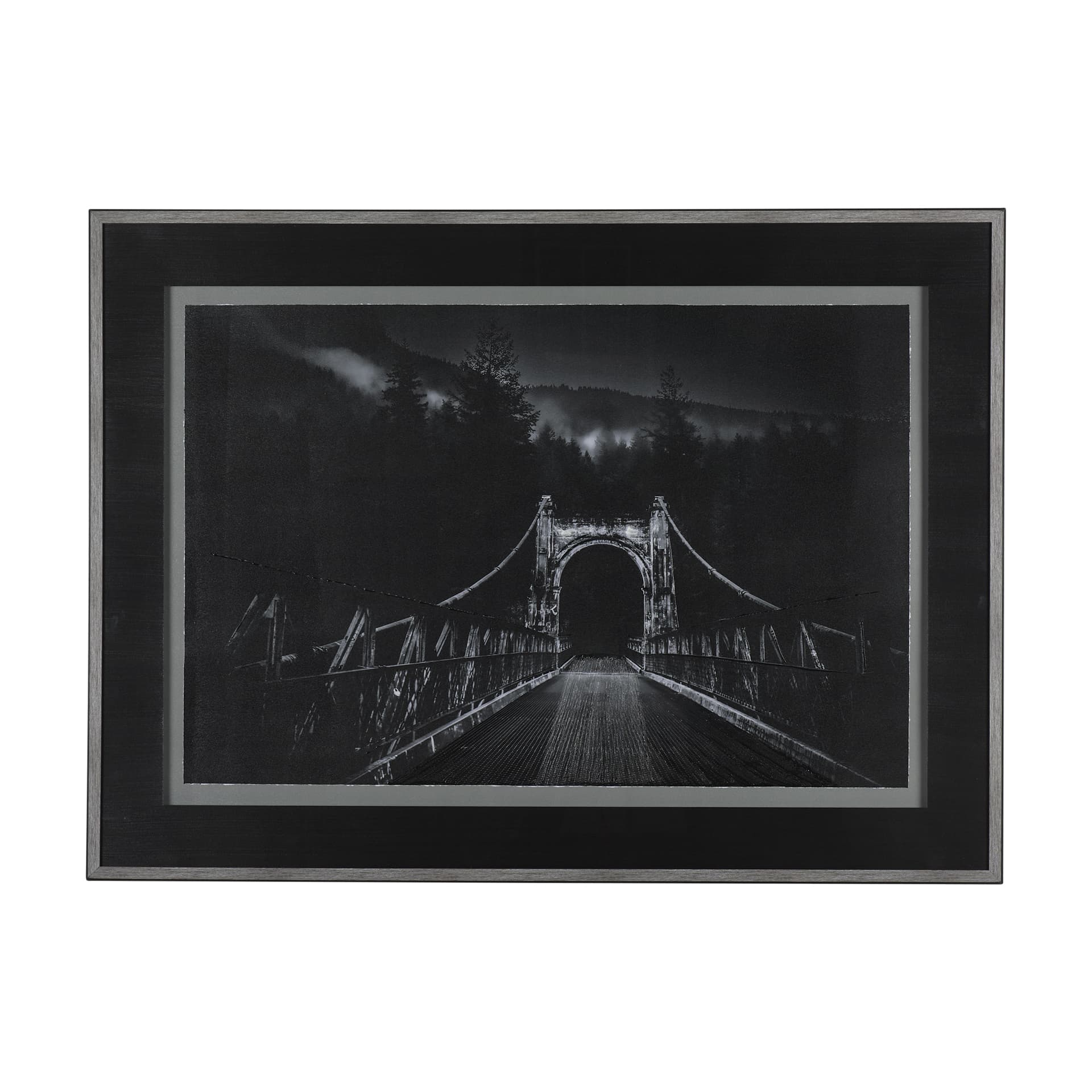 Alexandra Bridge by Chad Mackay a Hand Embellished Textured Framed Photo Art Print Matted under Glas — product photograph