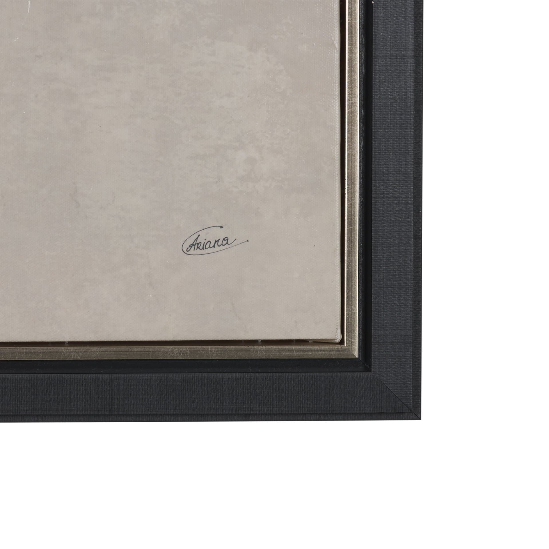 Ginkgo Shadows II by Mercana Studio Hand-Embellished Textured Framed Canvas Artwork — product photograph